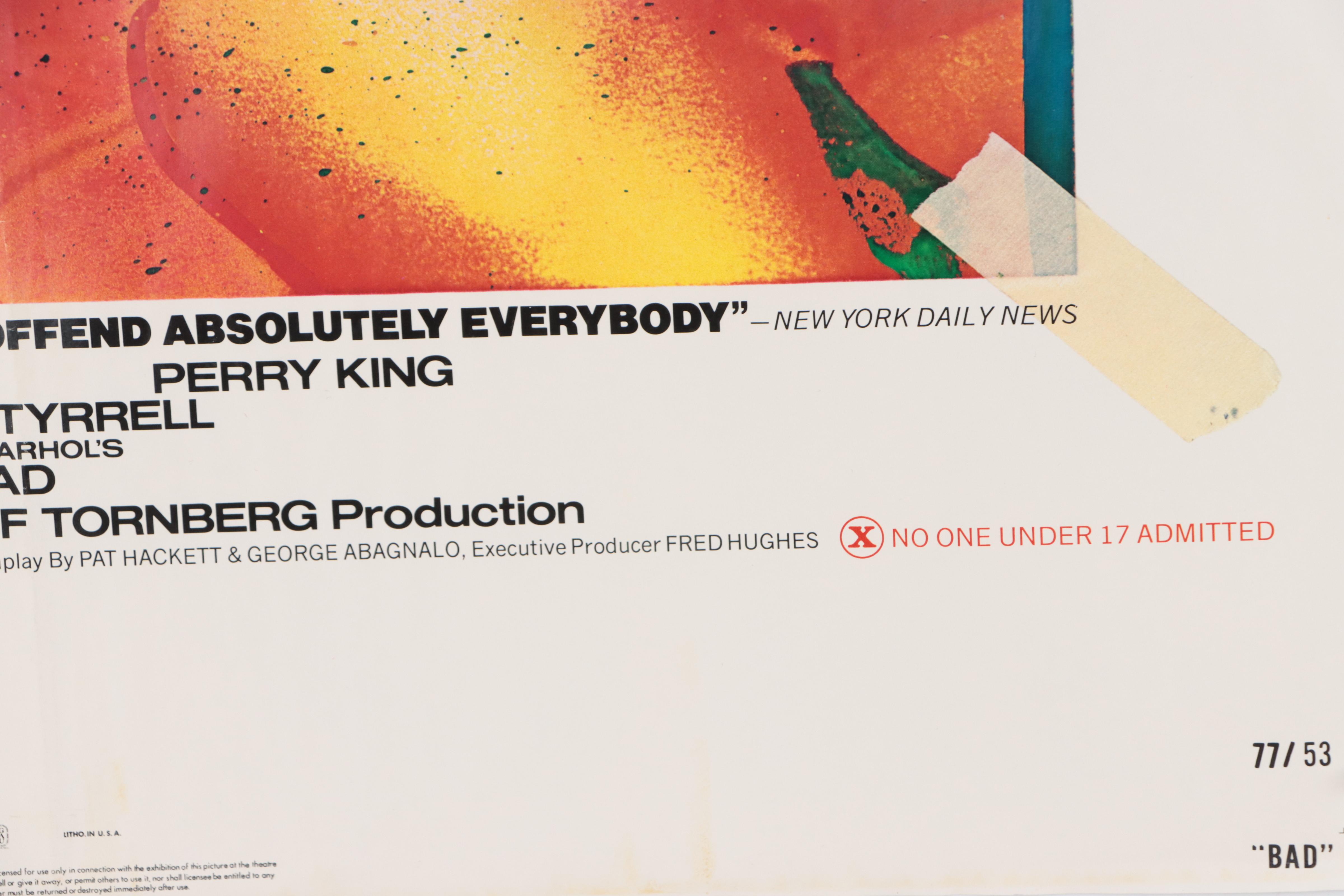 Film Release Poster for Andy Warhol's 