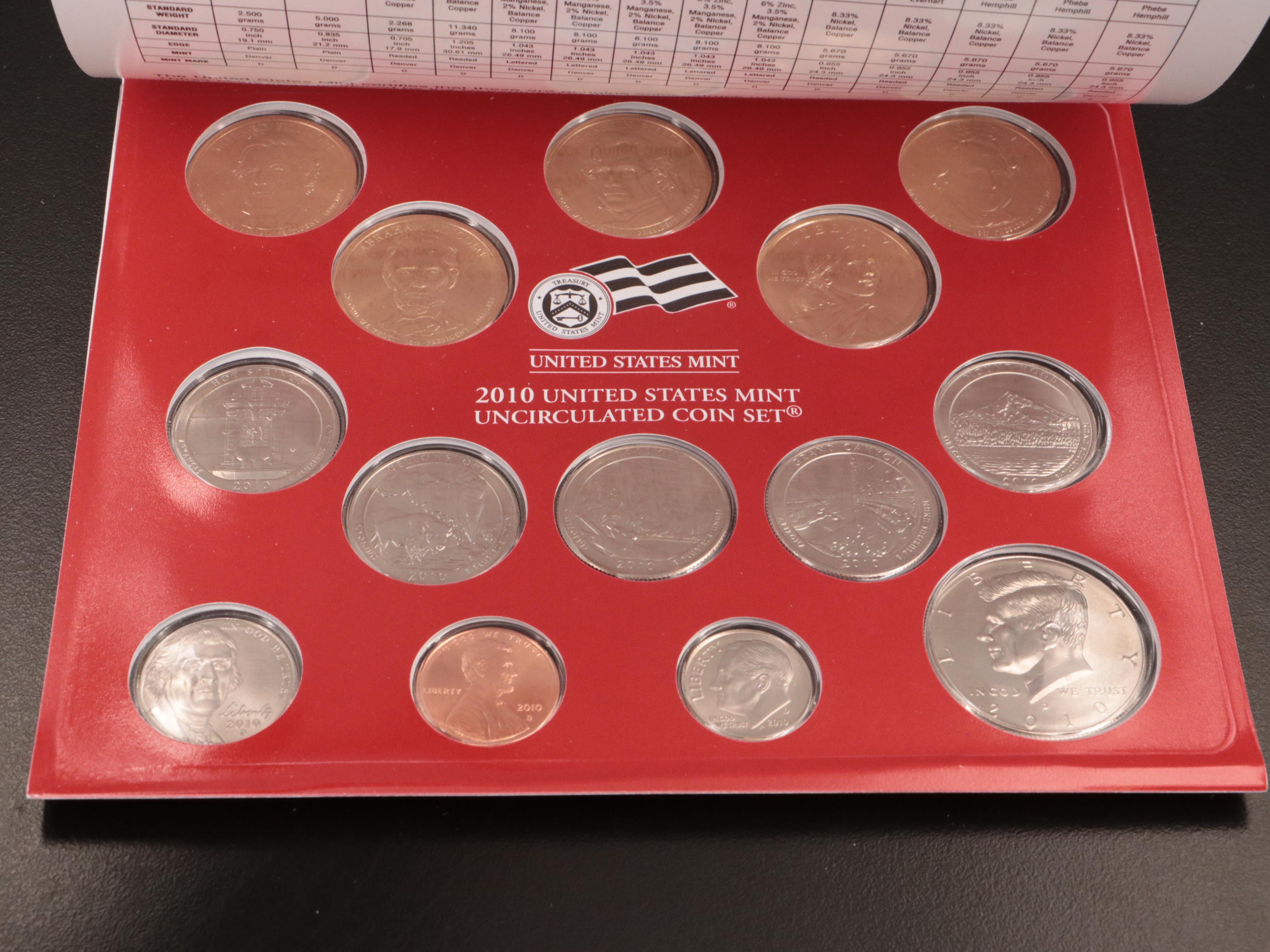 Eight Different U.S. Mint Uncirculated Sets, 20032010 EBTH