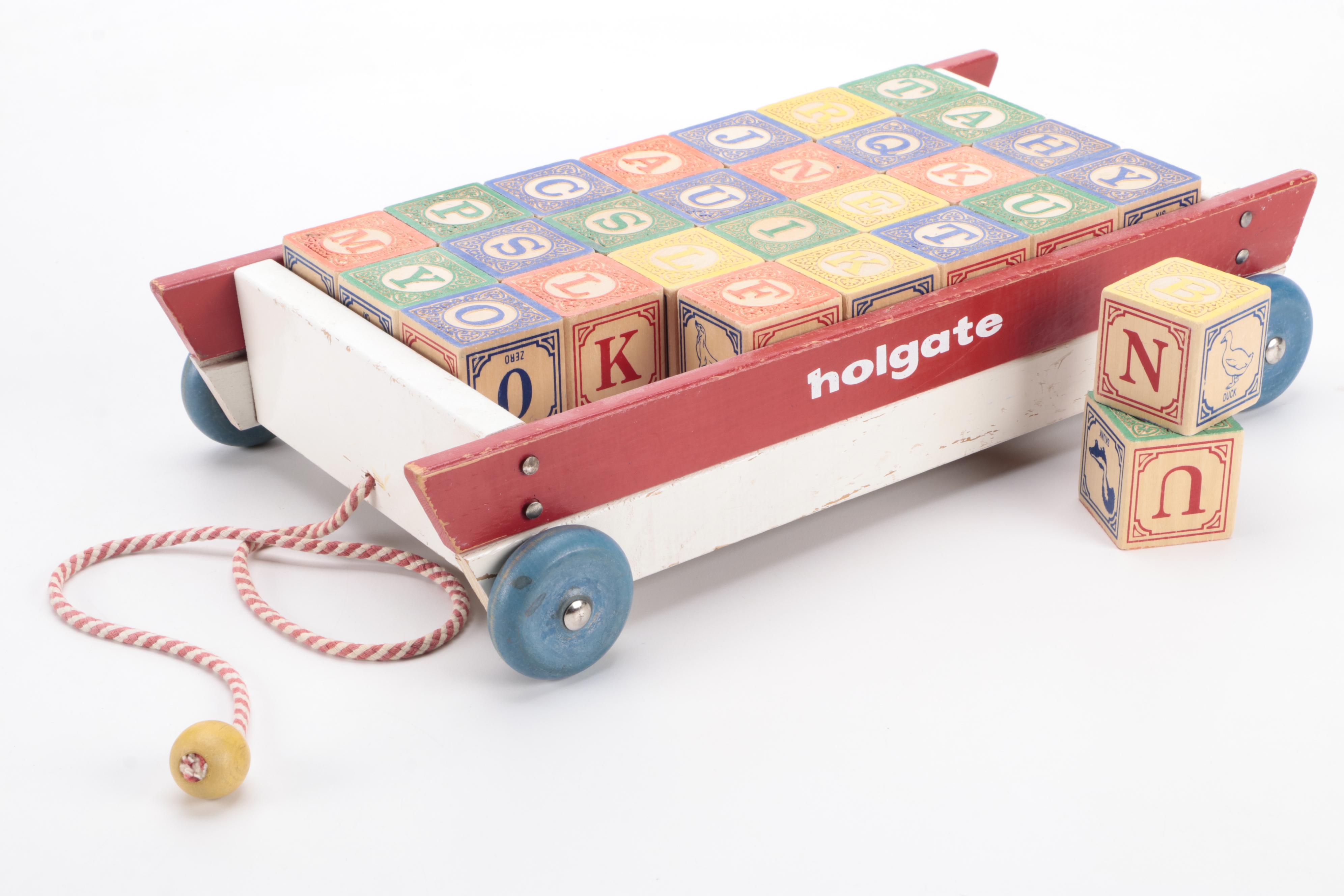Holgate Toys Wooden Stacking Rings, Alphabet Blocks and More with 1949