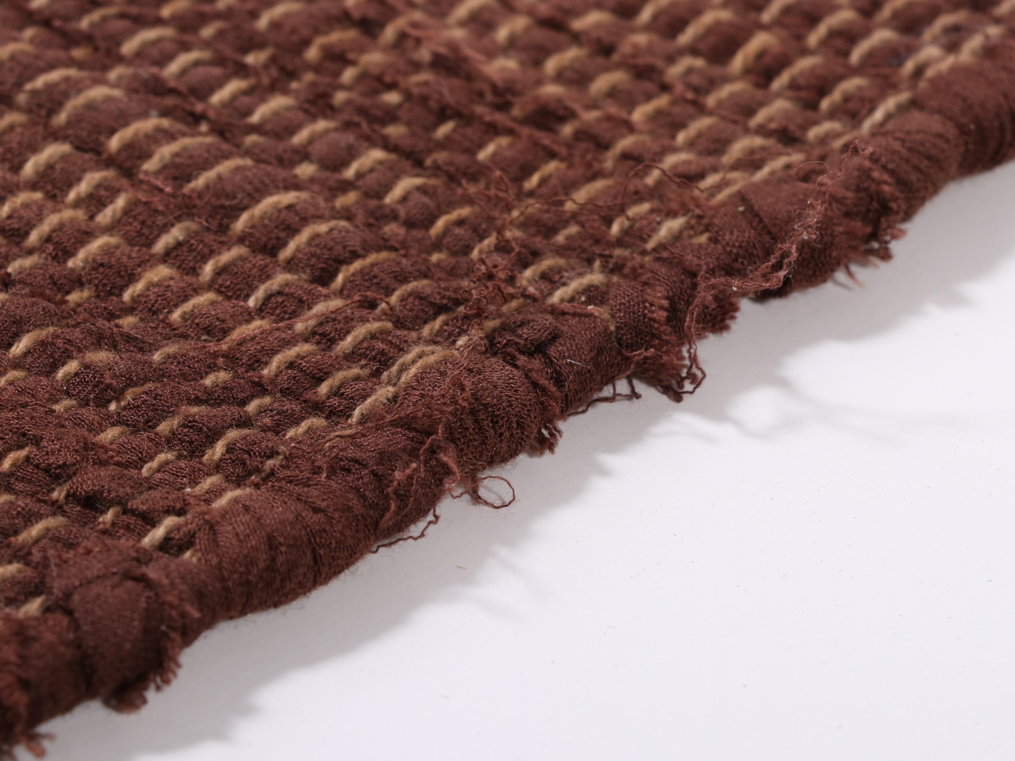 1'9 x 2'11 Handwoven Brown Rag Rug Accent Rug EBTH