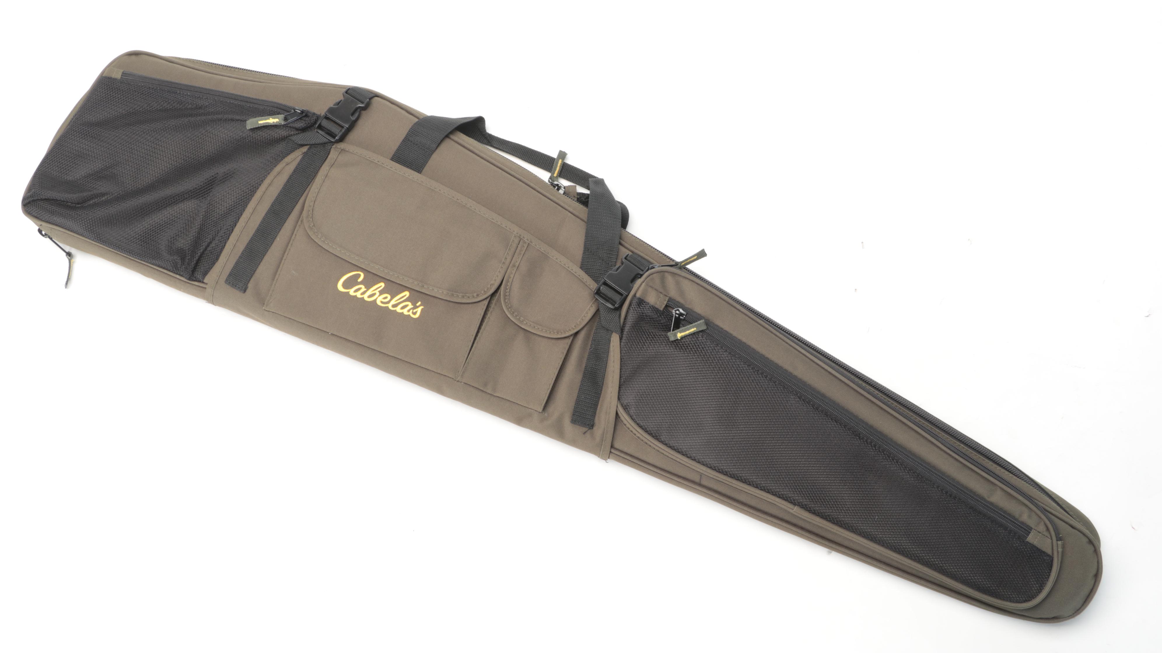 Three Cabela's Canvas and Leather Rifle Bags EBTH
