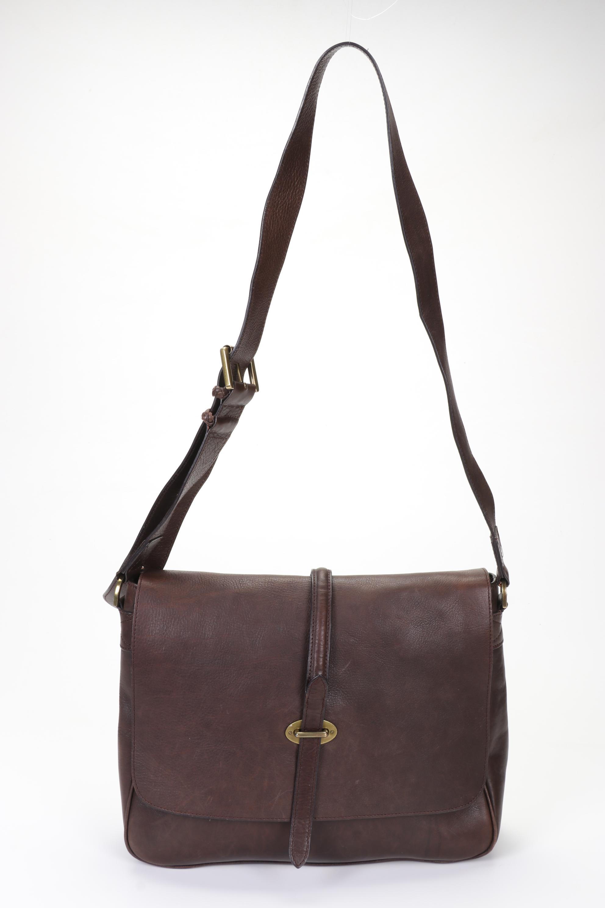 Mulberry Messenger Bag in Brown Grained Leather EBTH