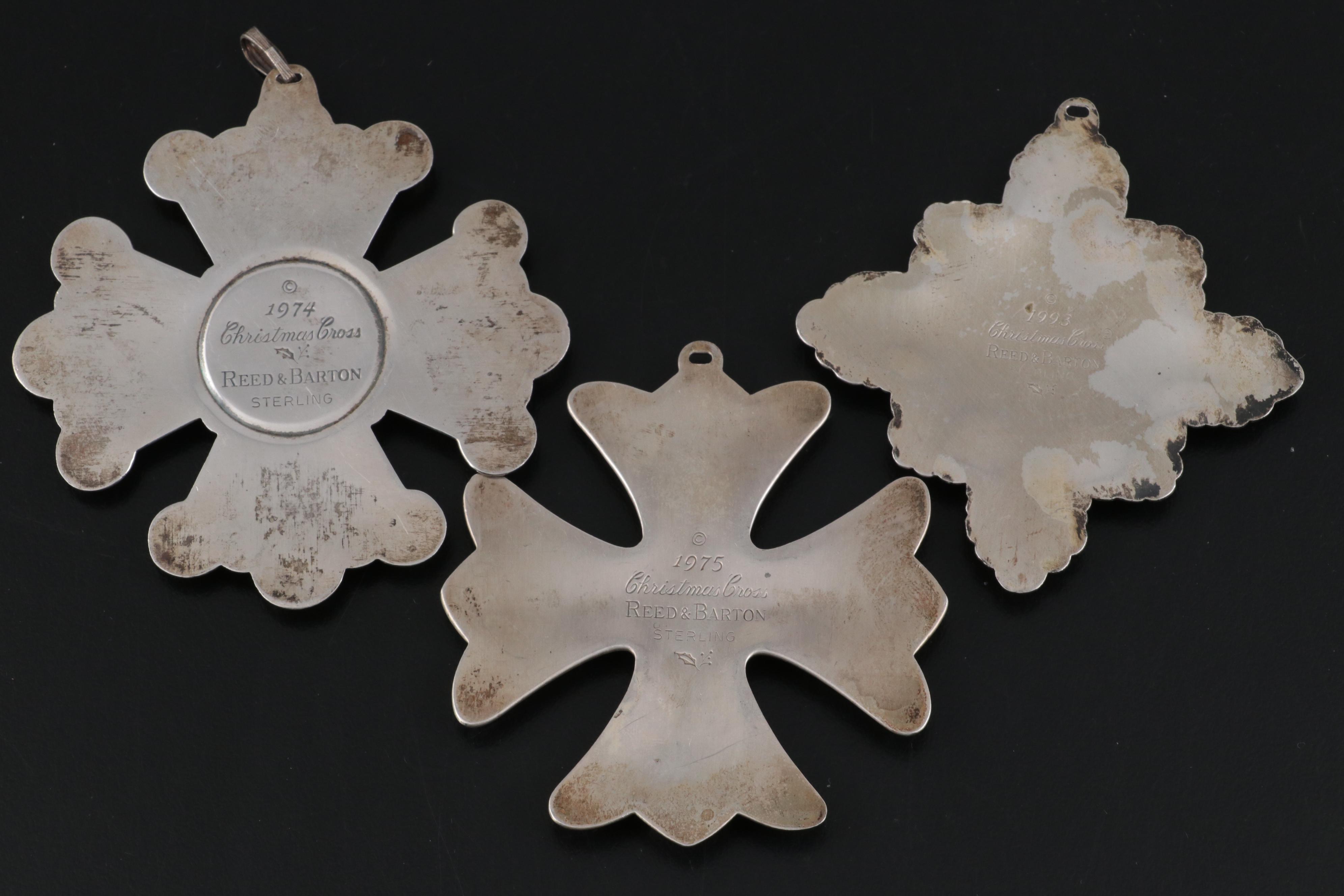 Reed & Barton "Christmas Cross" Sterling Silver Ornaments EBTH