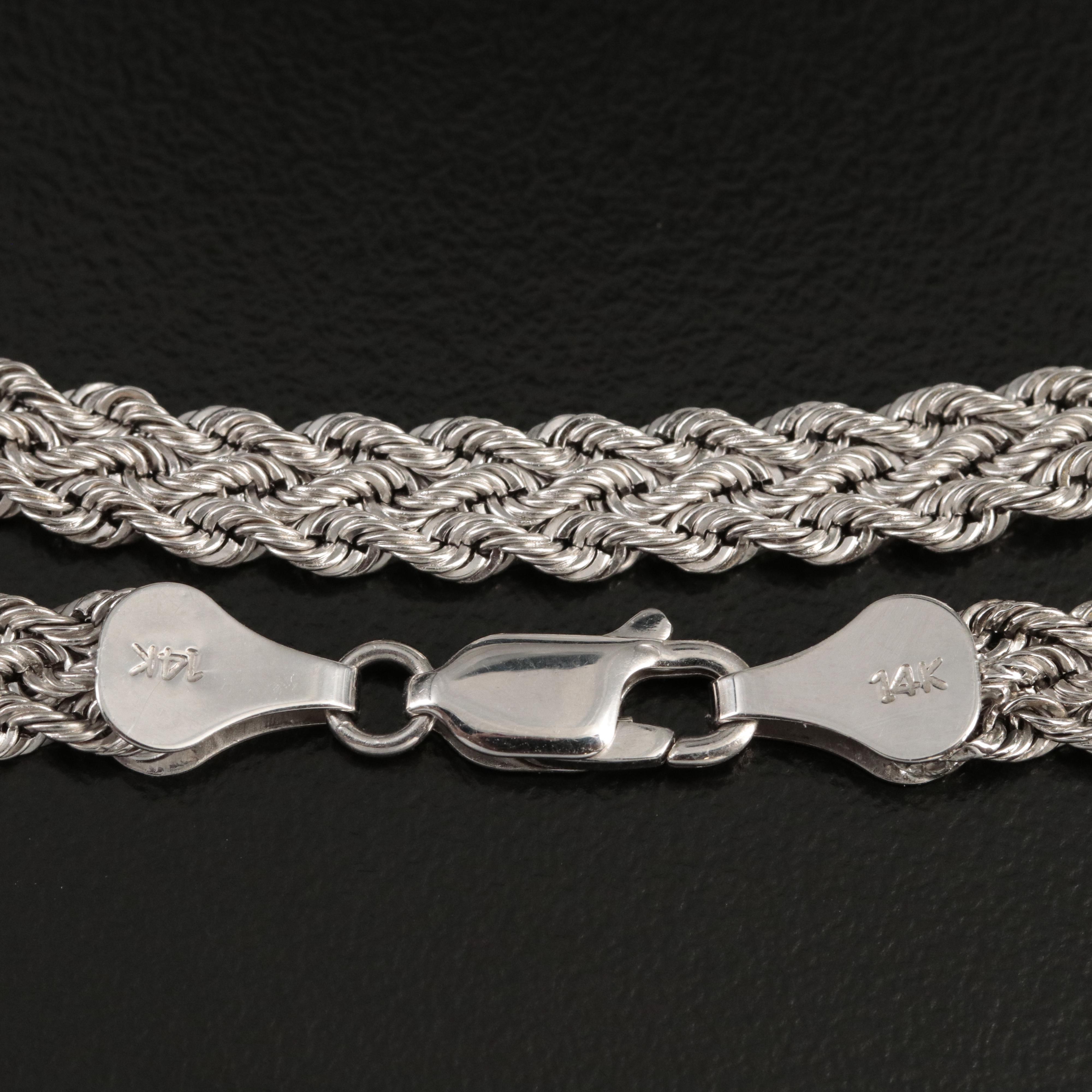 14K Double Rope Chain Anklet EBTH