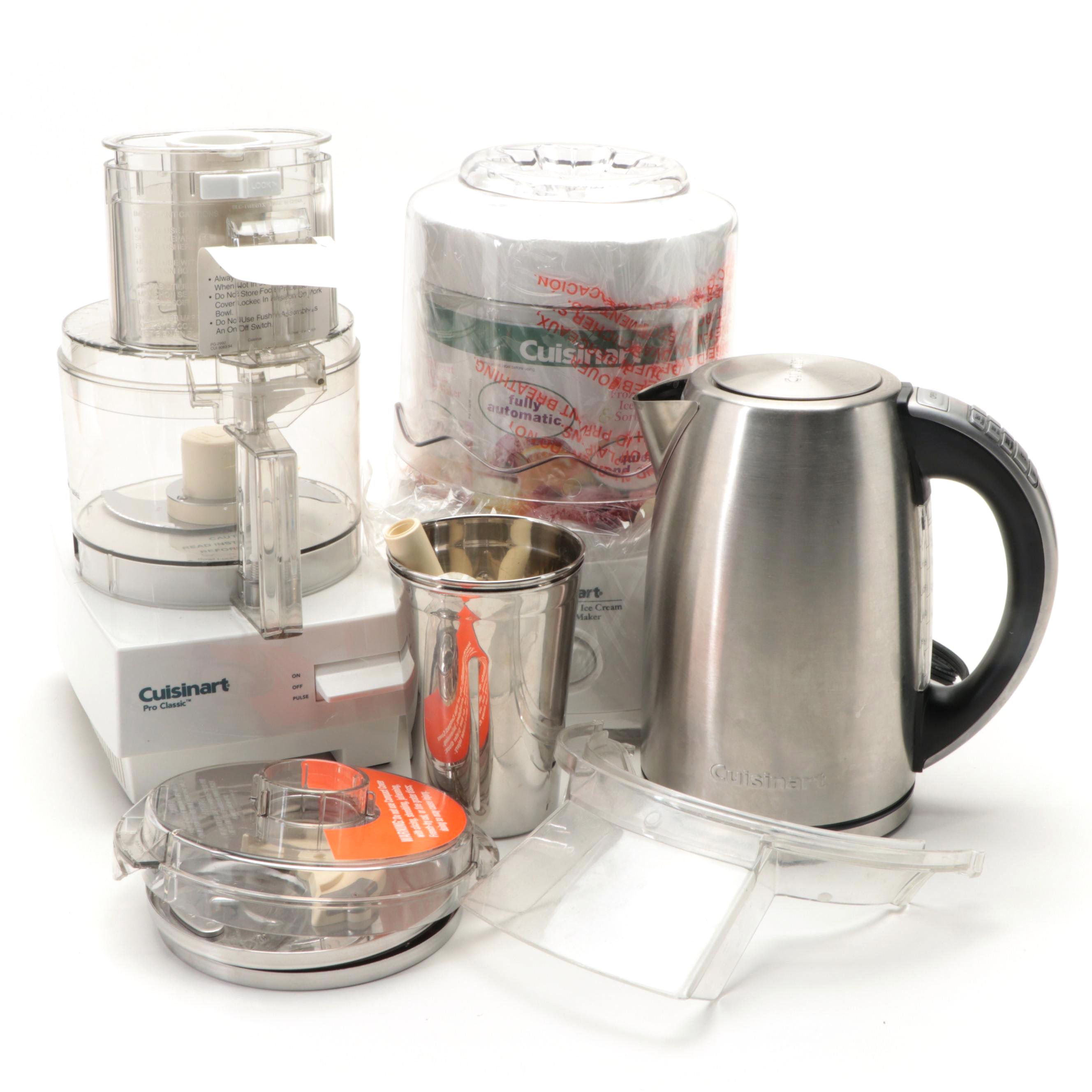 Cuisinart Pro Classic Food Processor, Programmable Kettle, and Ice
