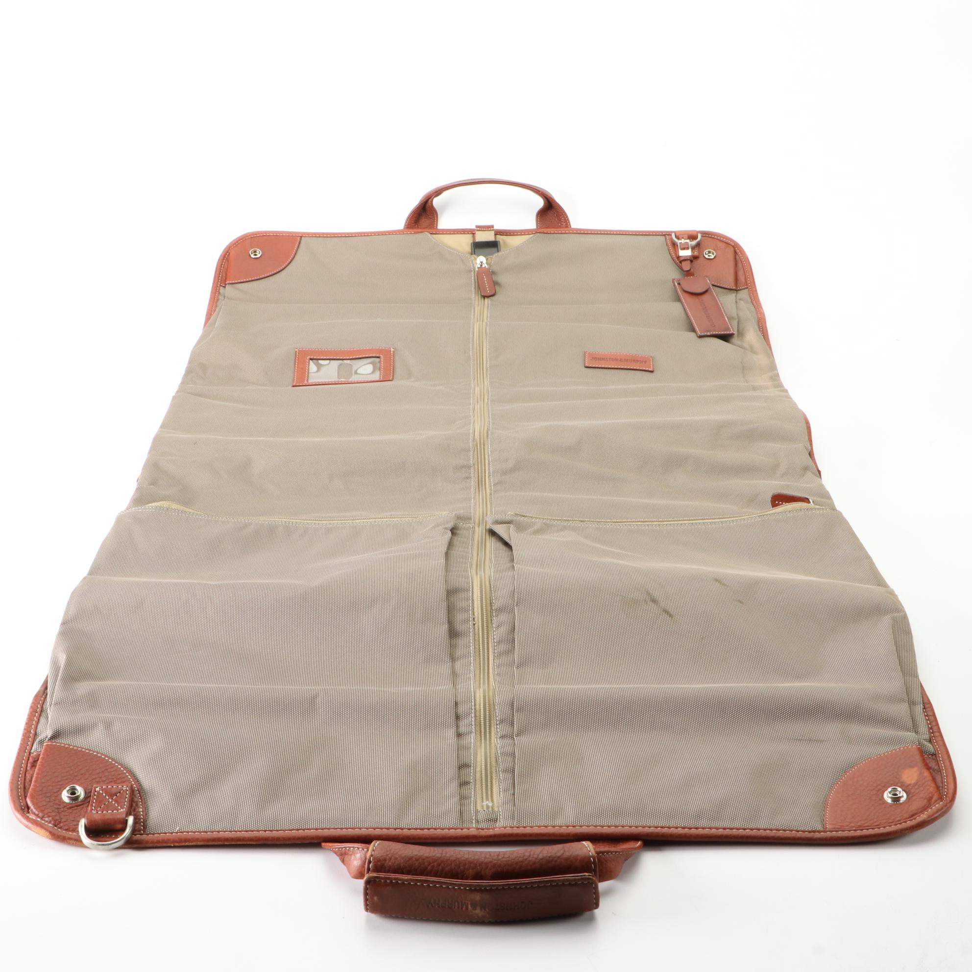 Johnston & Murphy Garment Bag in Nylon Canvas and Leather EBTH