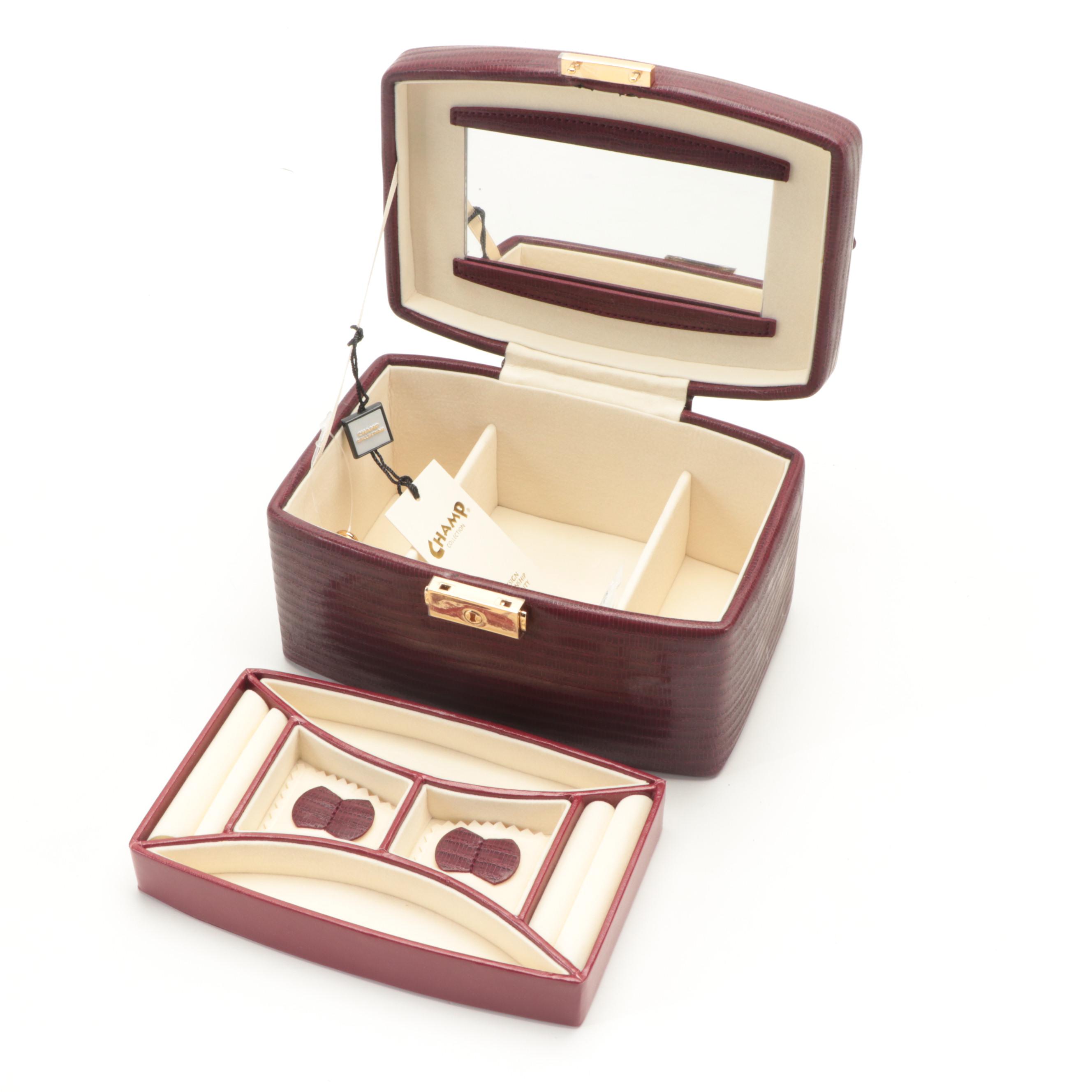 Champ Collection and Other Bonded Leather Travel Jewelry Boxes EBTH