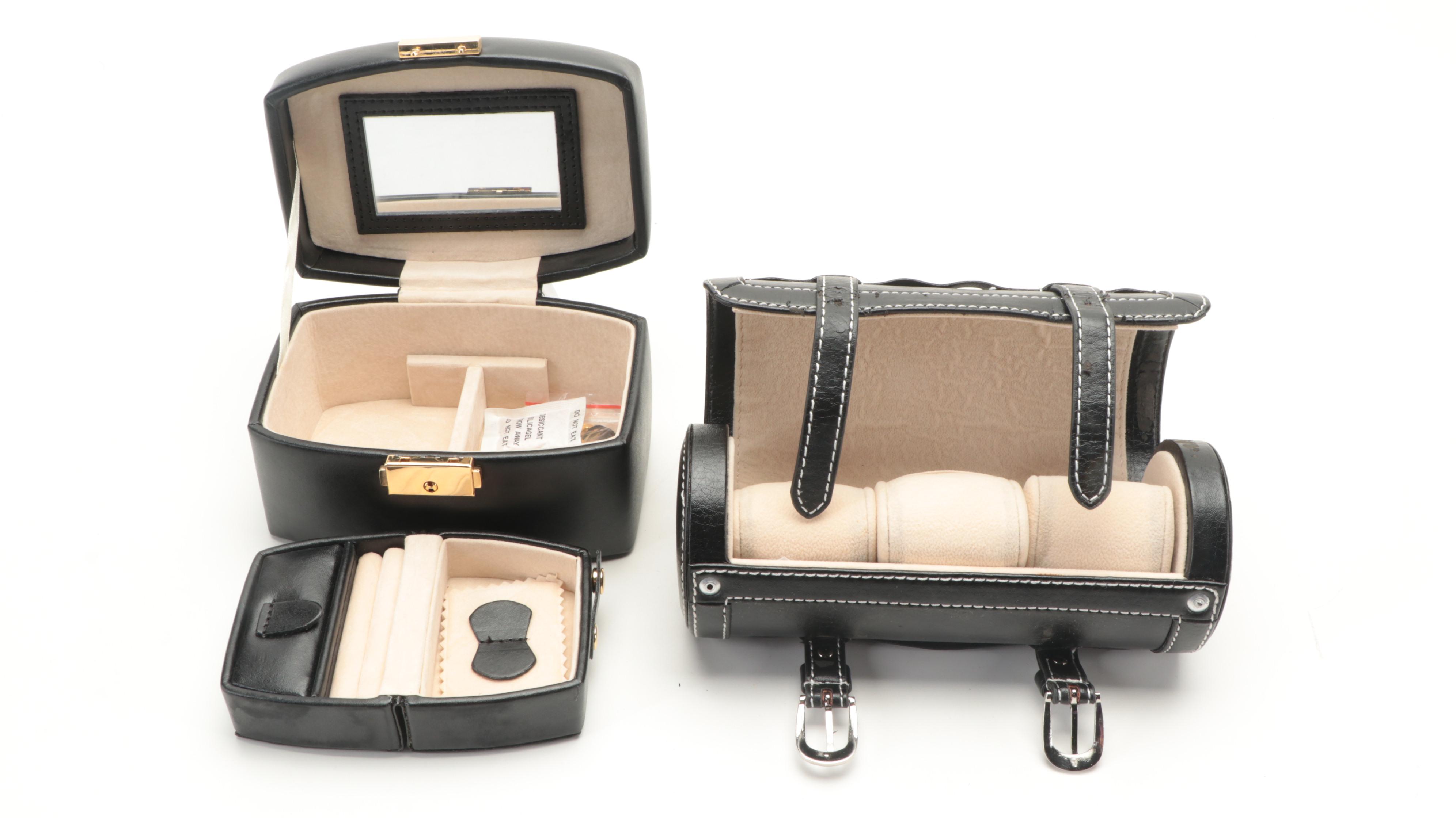 Champ Collection and Other Bonded Leather Travel Jewelry Boxes EBTH