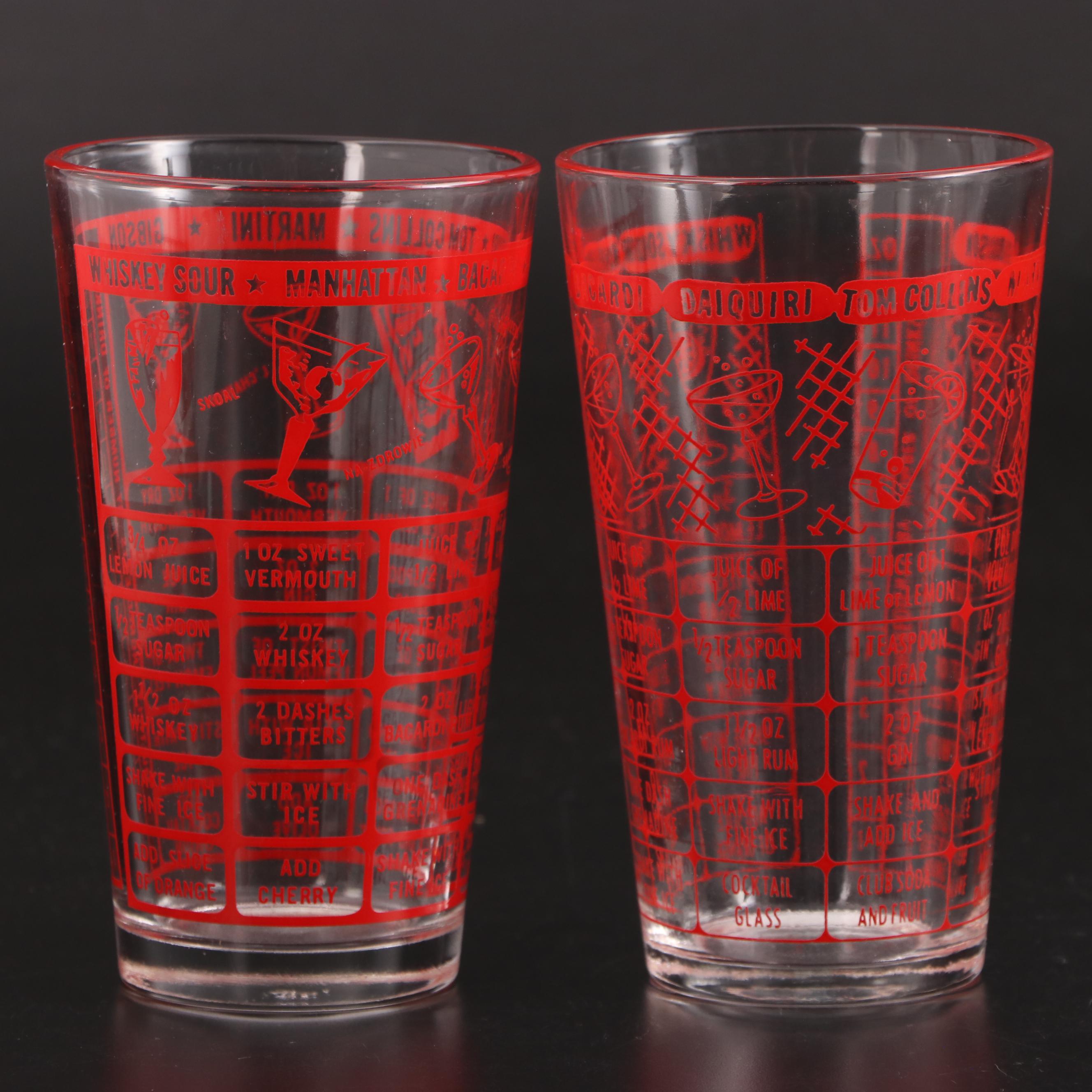 Anchor Hocking with Other Novelty Glass Cocktail Shakers and Swizzle