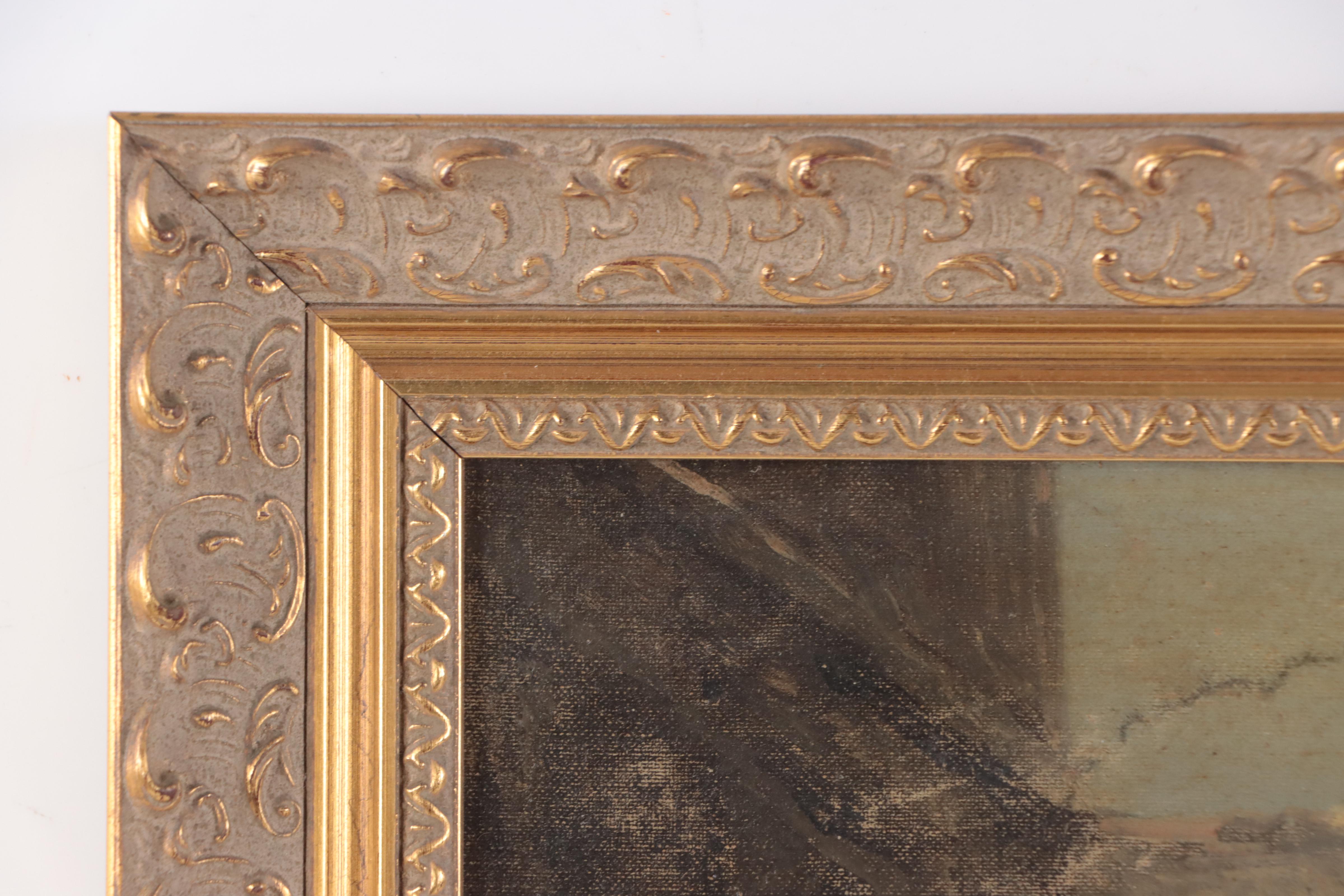 Virgilio Ripari Oil Painting of Venice Canal Scene EBTH