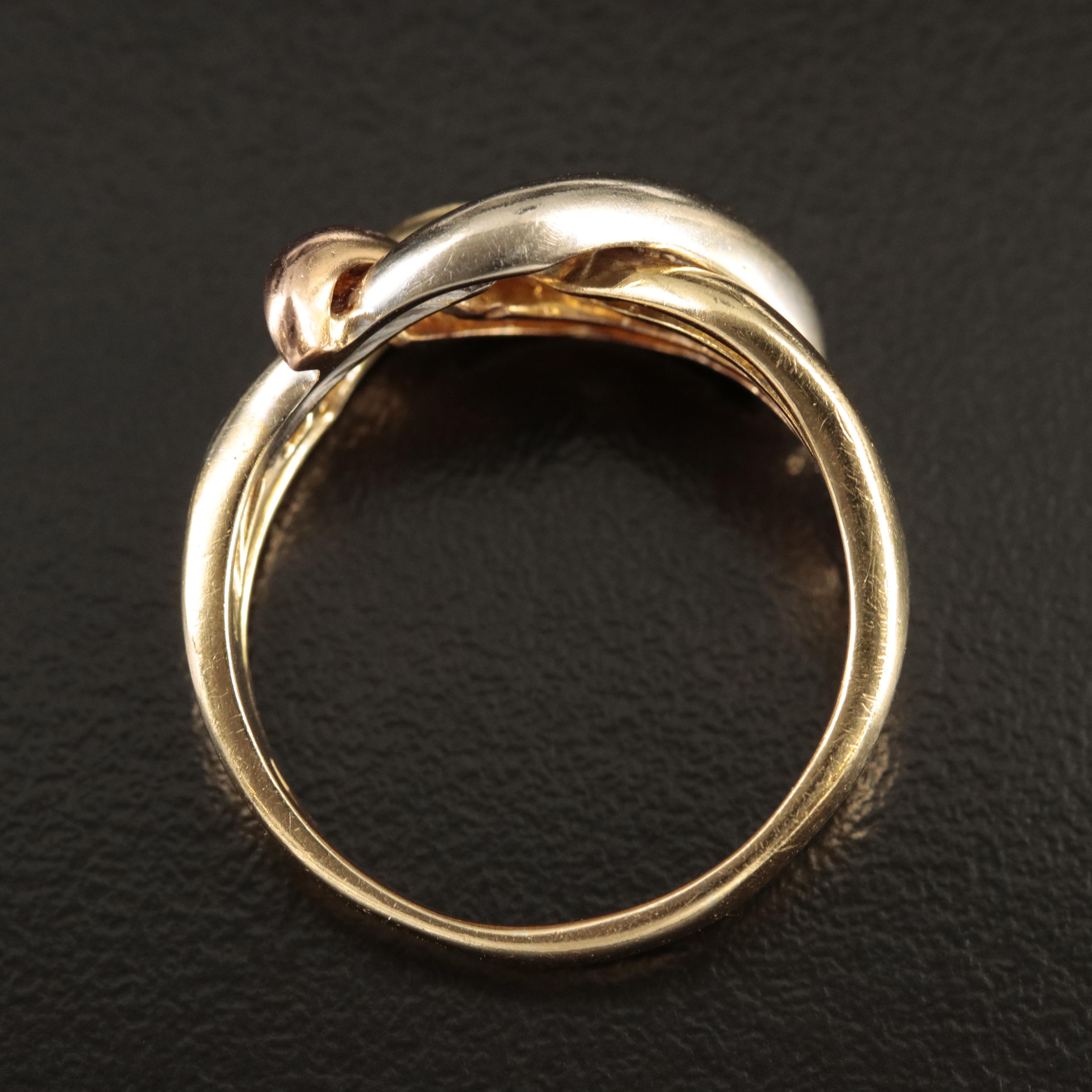 18K TriColor Knot Ring EBTH