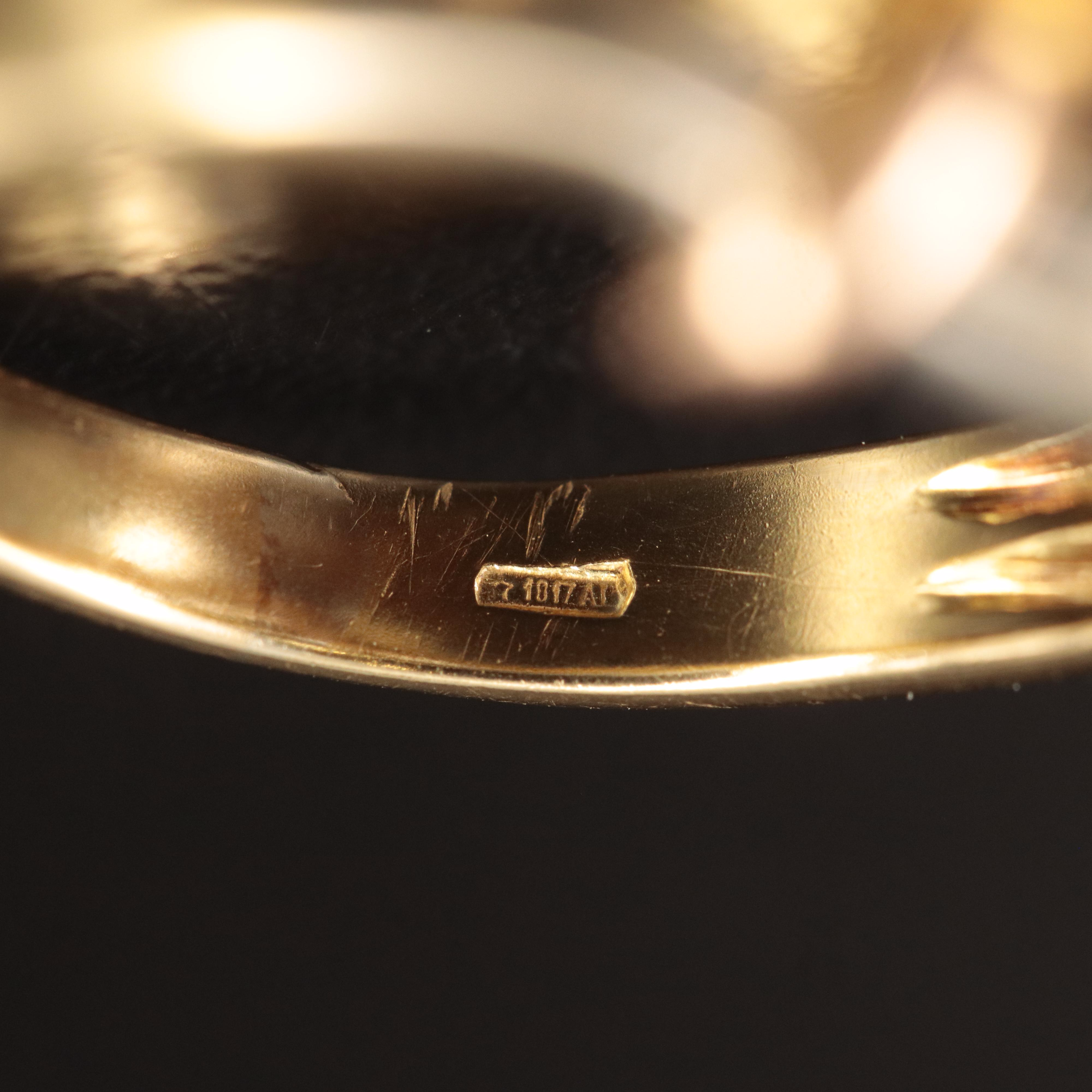 18K TriColor Knot Ring EBTH