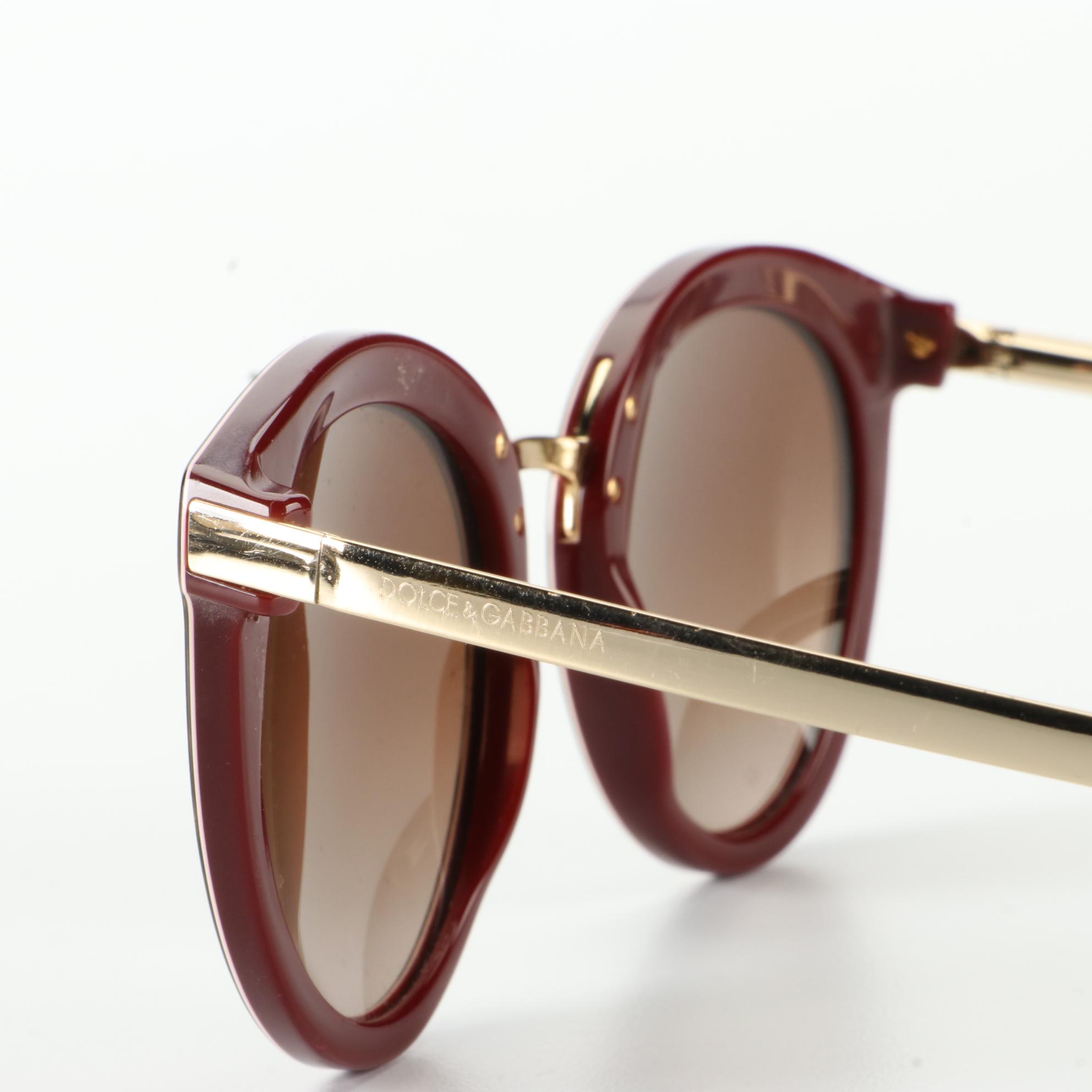 Dolce & Gabbana DG4268 Round Leopard Sunglasses with Case EBTH