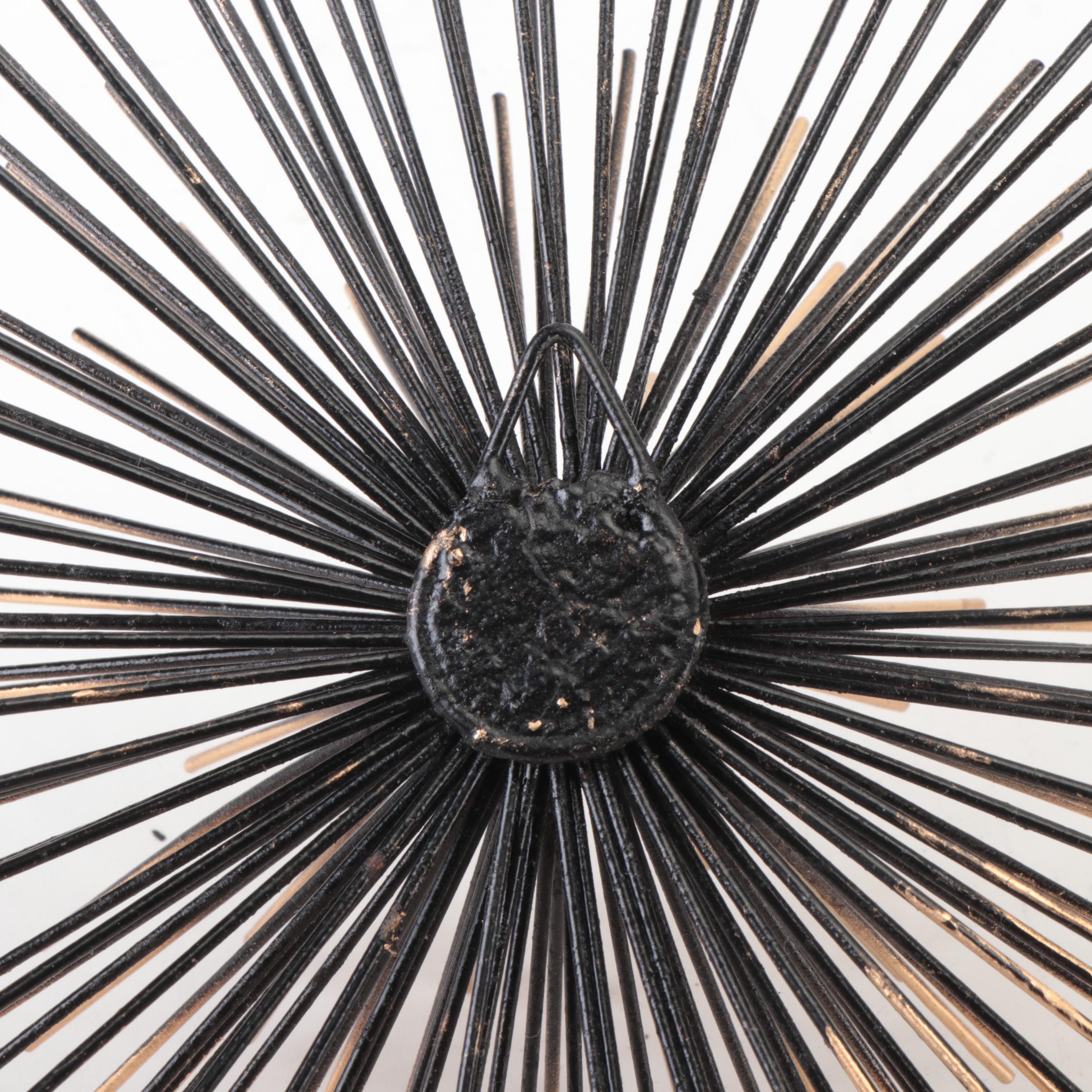 Mid Century Modern Style Gilt Metal Sea Urchin Wall Decor EBTH