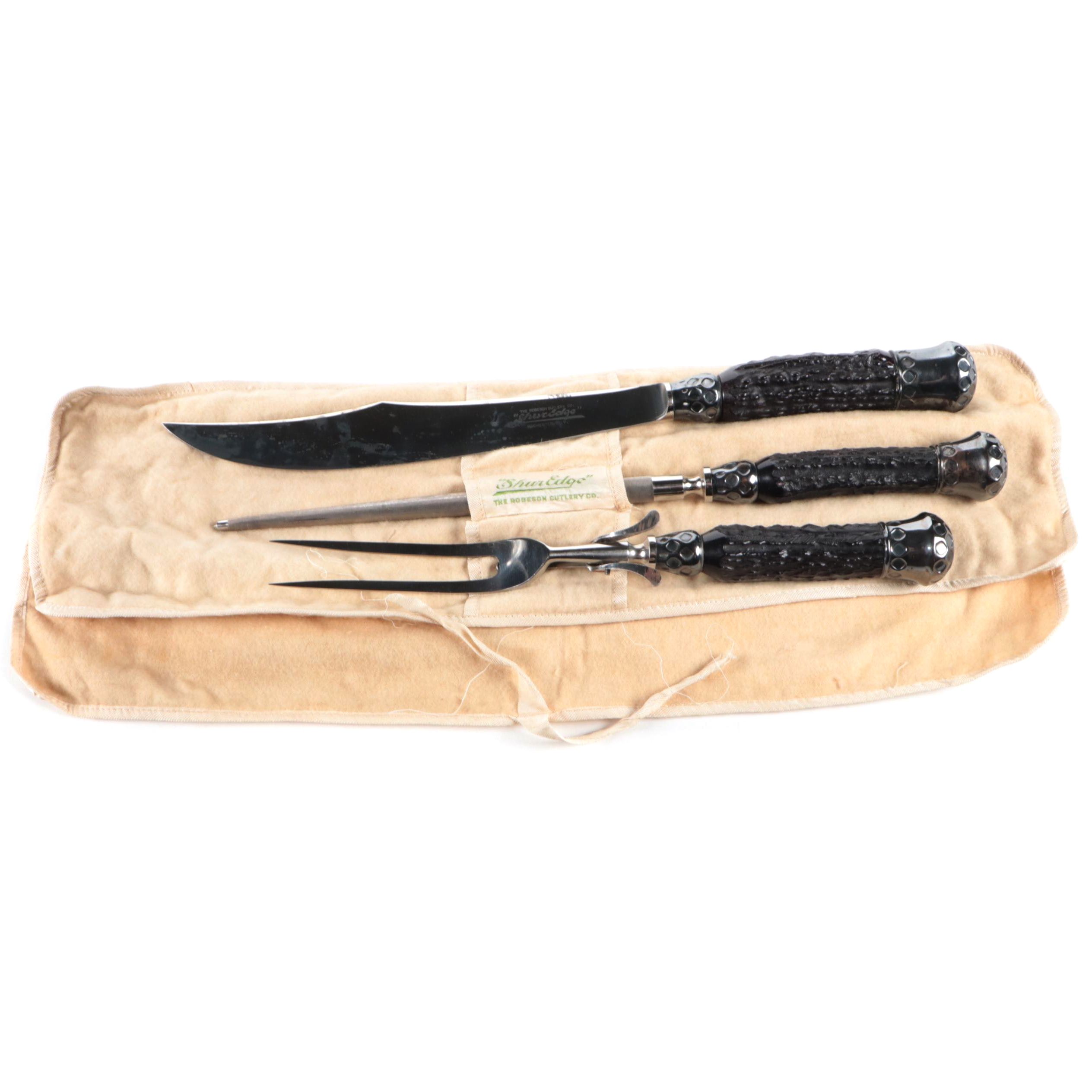 Robeson Cutlery Shur Edge Carving Set, Vintage EBTH