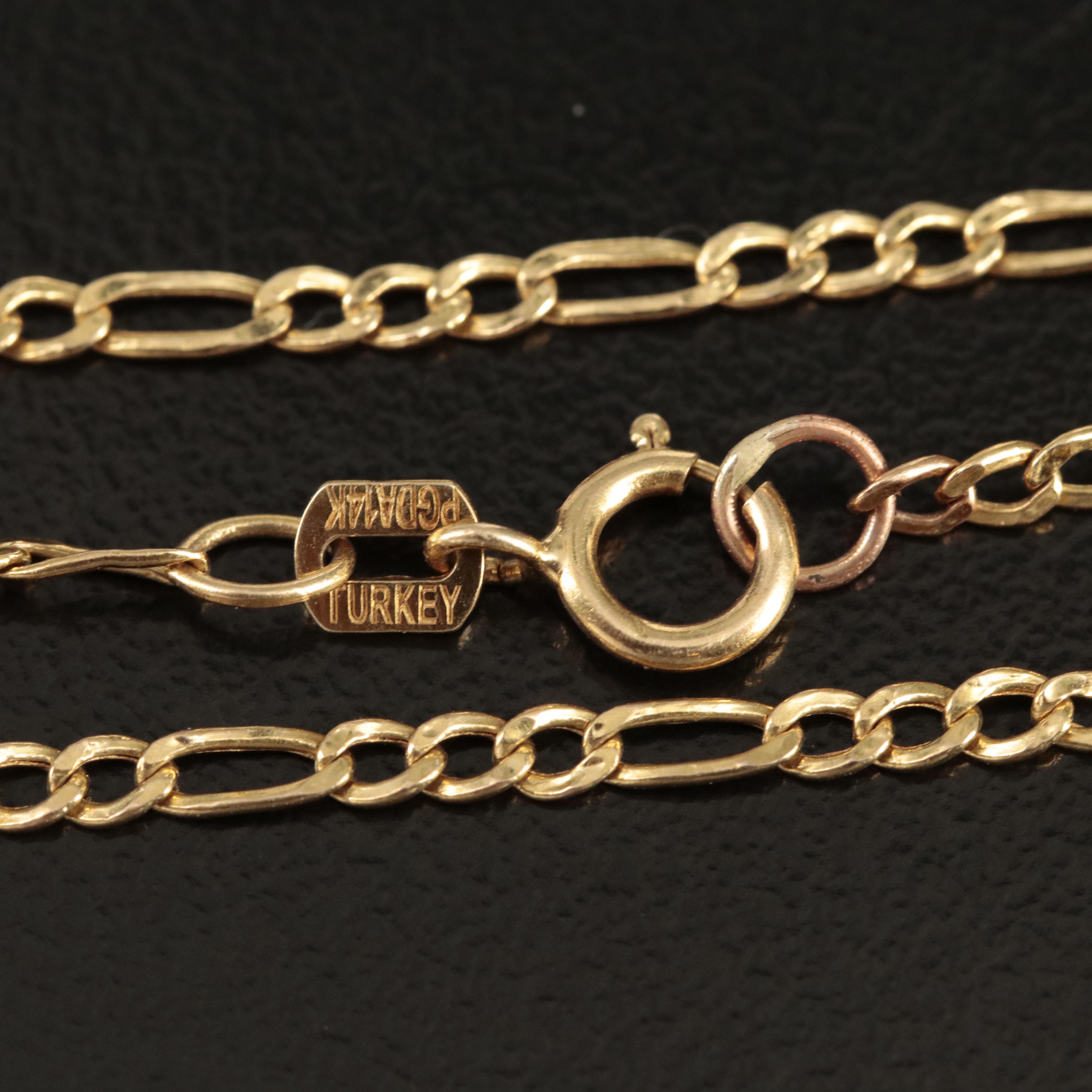 14K Figaro Chain EBTH