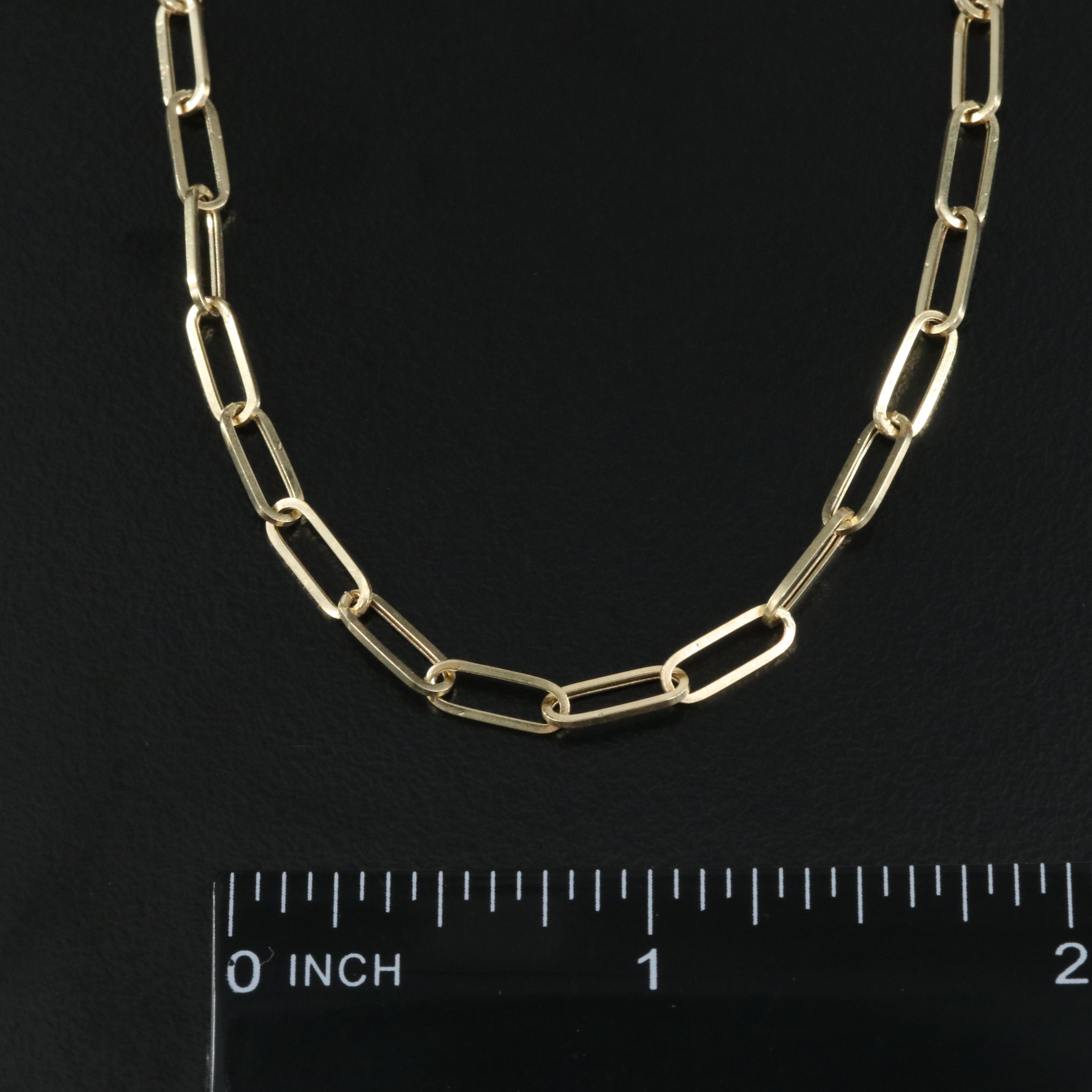 14K Paper Clip Chain EBTH