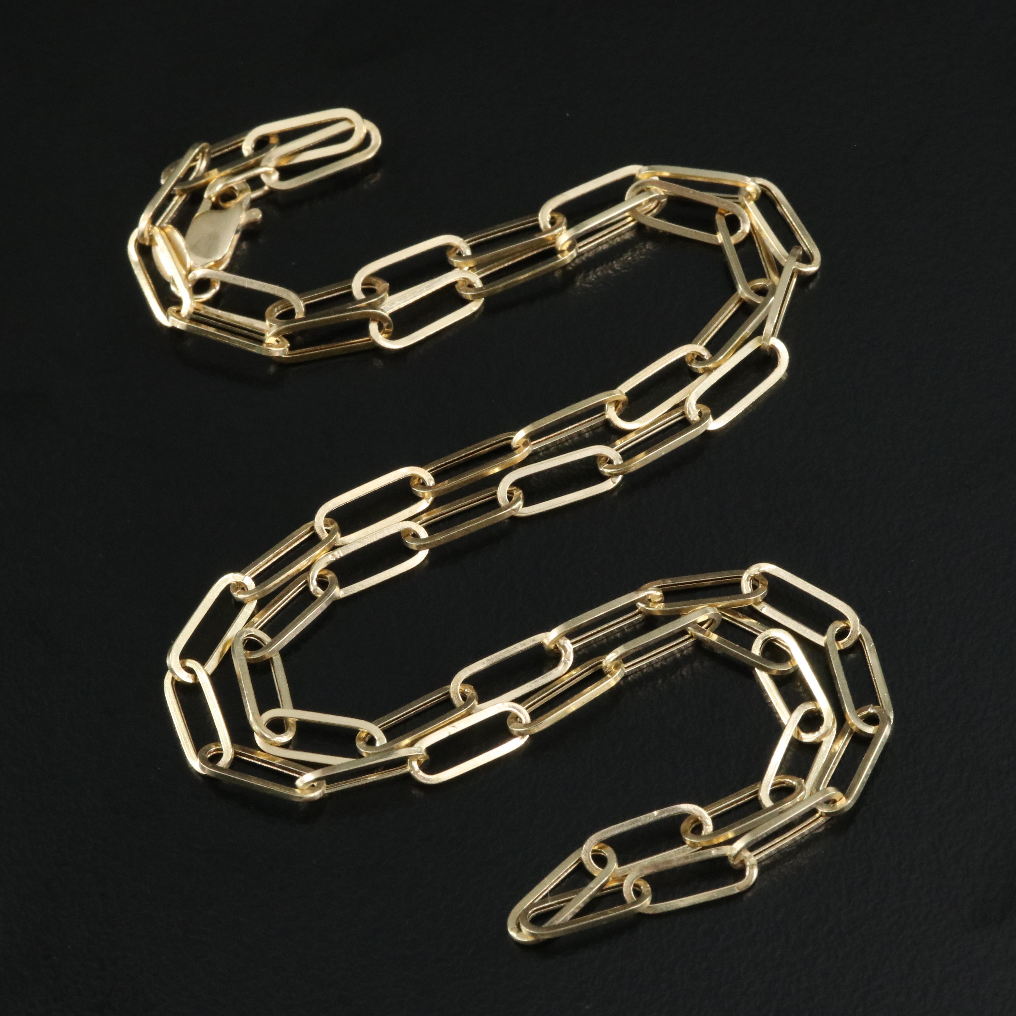 14K Paper Clip Chain EBTH