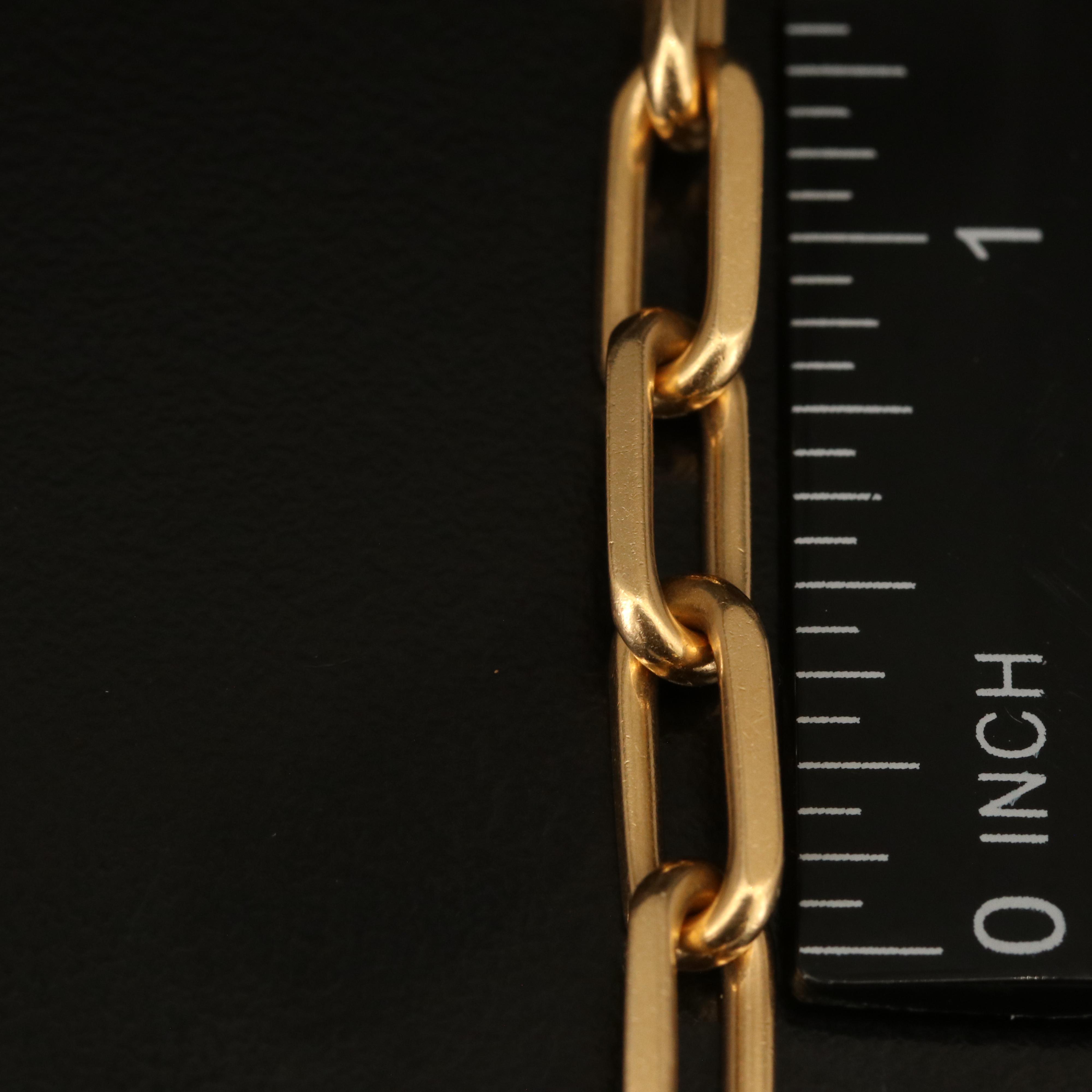 Cartier "Santos de Cartier" 18K Paper Clip Chain Bracelet EBTH