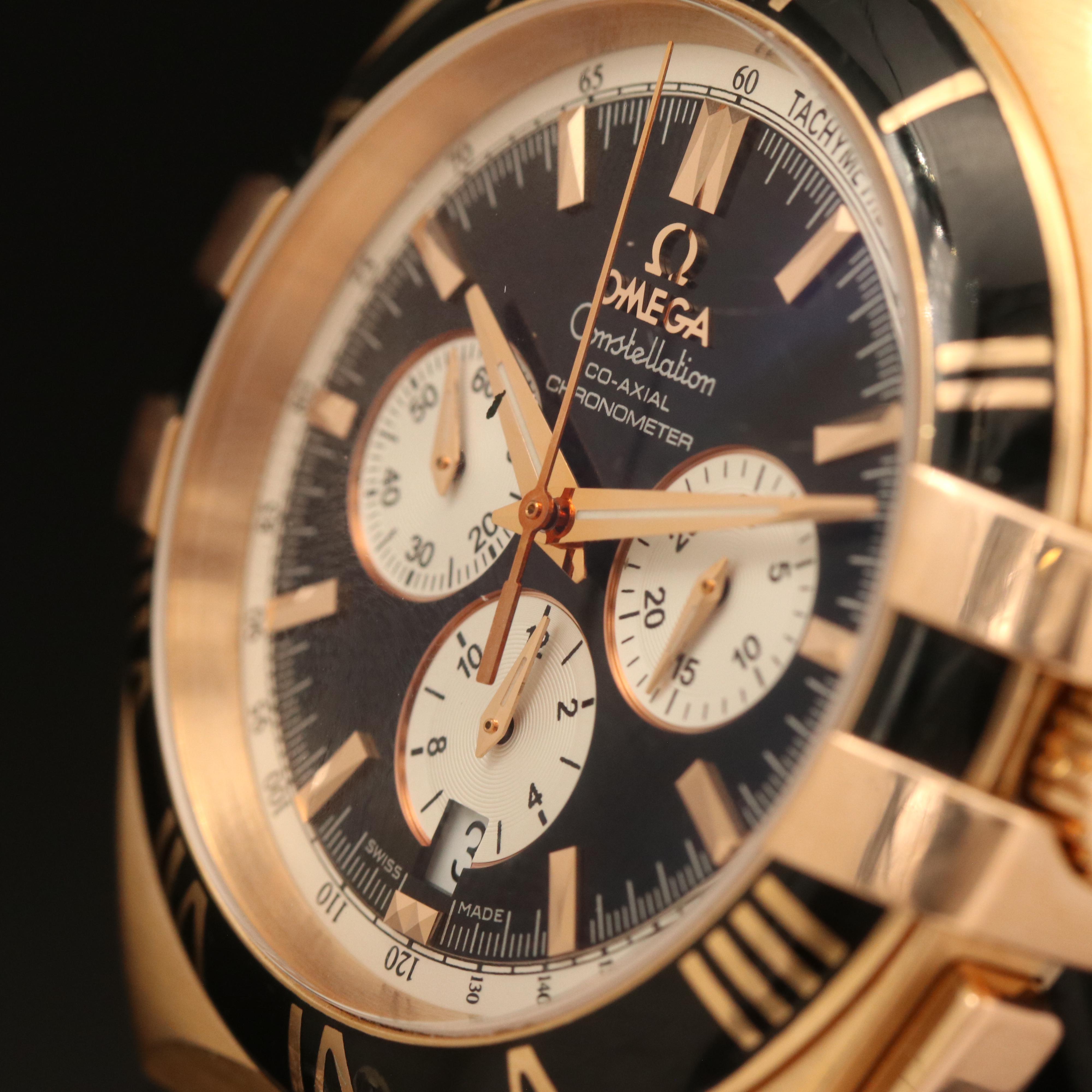 2006 18K Omega Double Eagle Constellation Chronograph Wristwatch EBTH