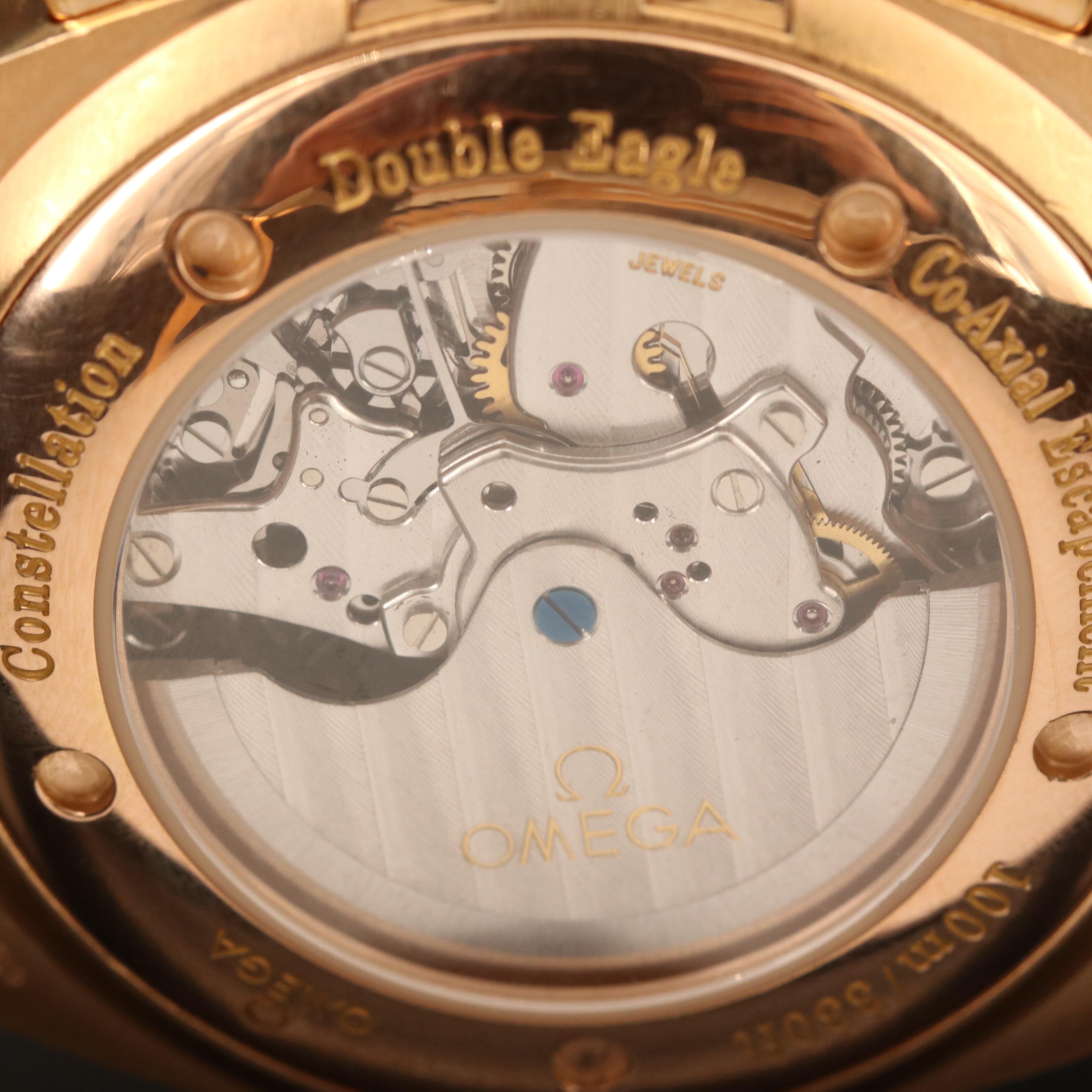 2006 18K Omega Double Eagle Constellation Chronograph Wristwatch EBTH