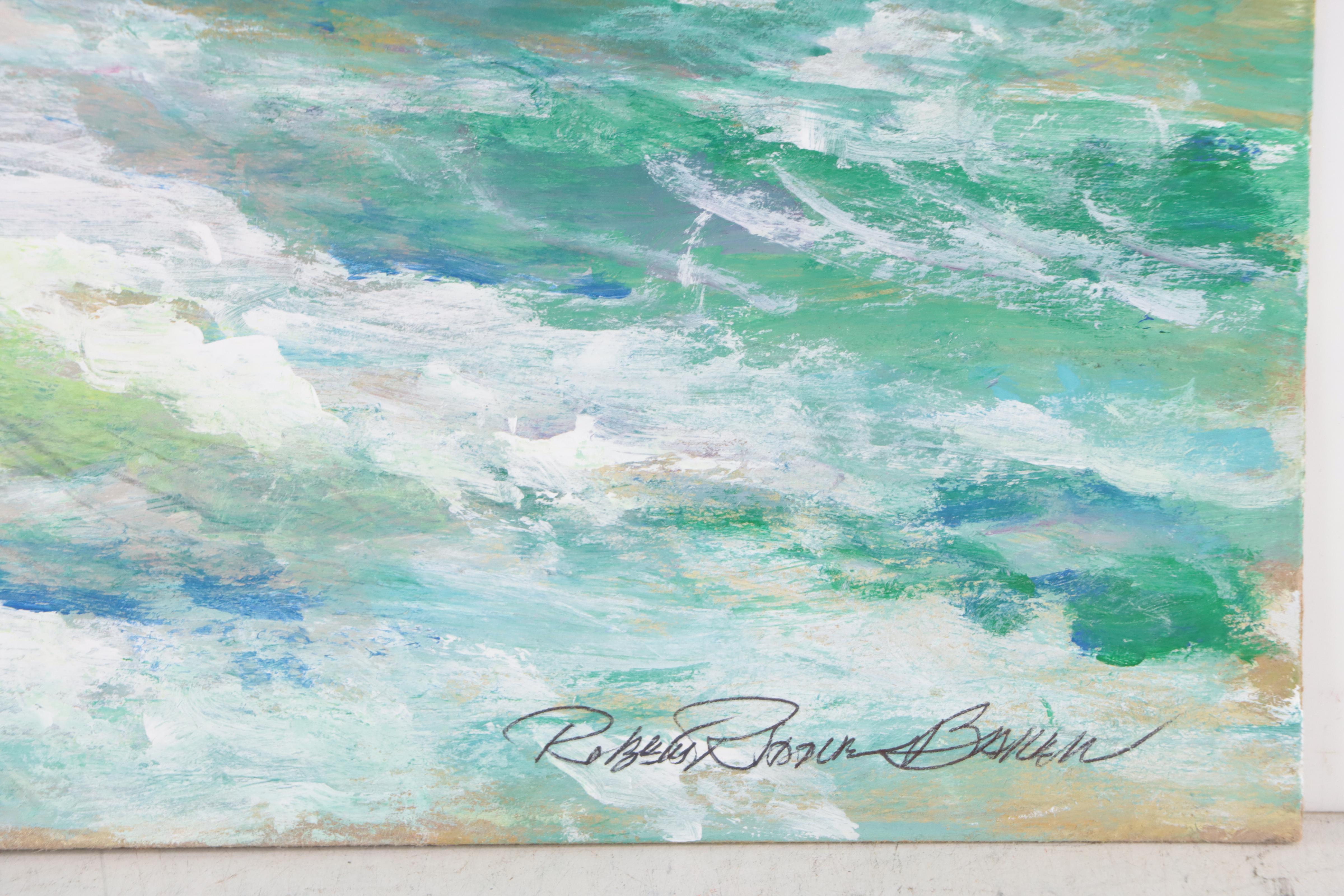 Robert Riddle-Baker Acrylic Seascape Painting 