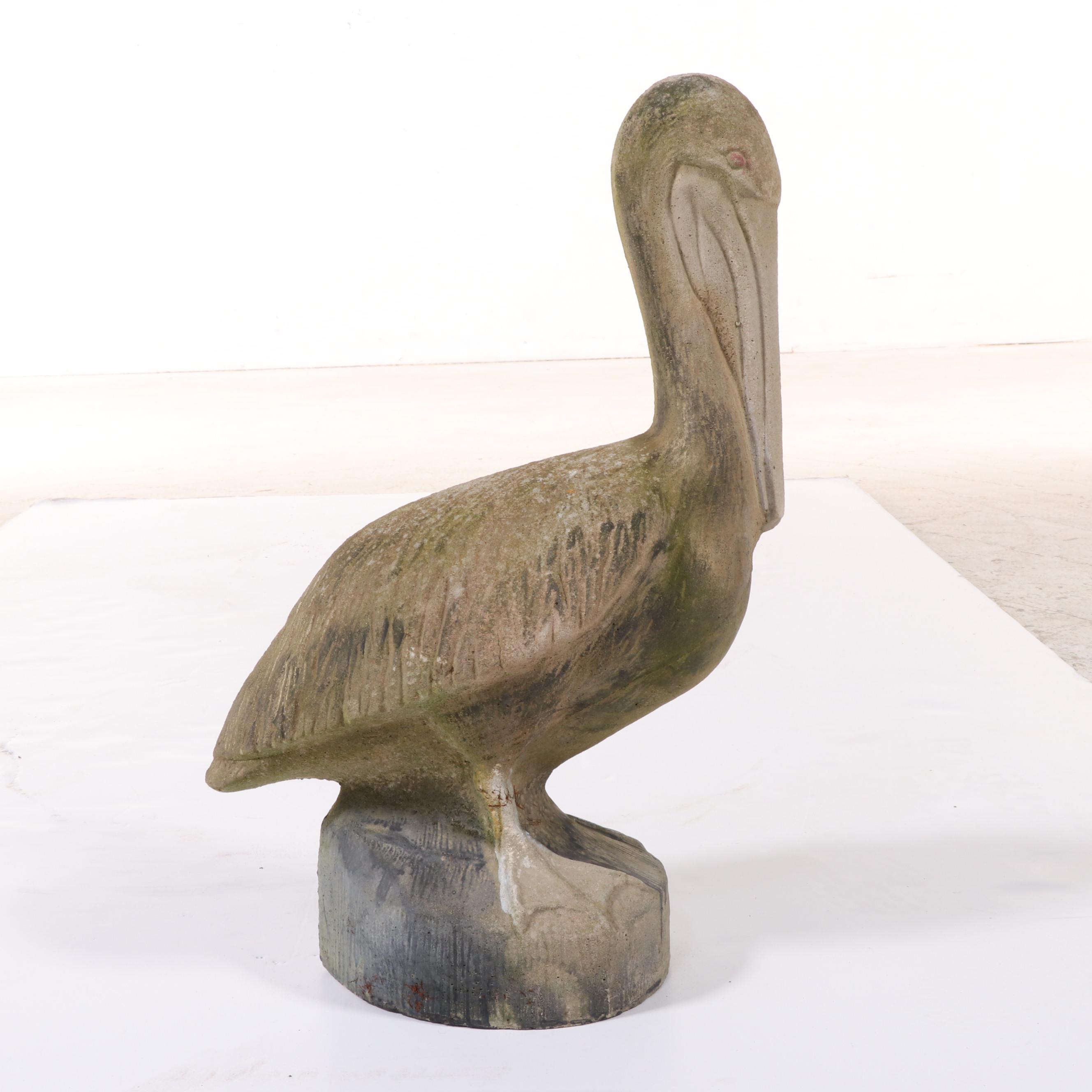 Cast Concrete Pelican Garden Statue EBTH