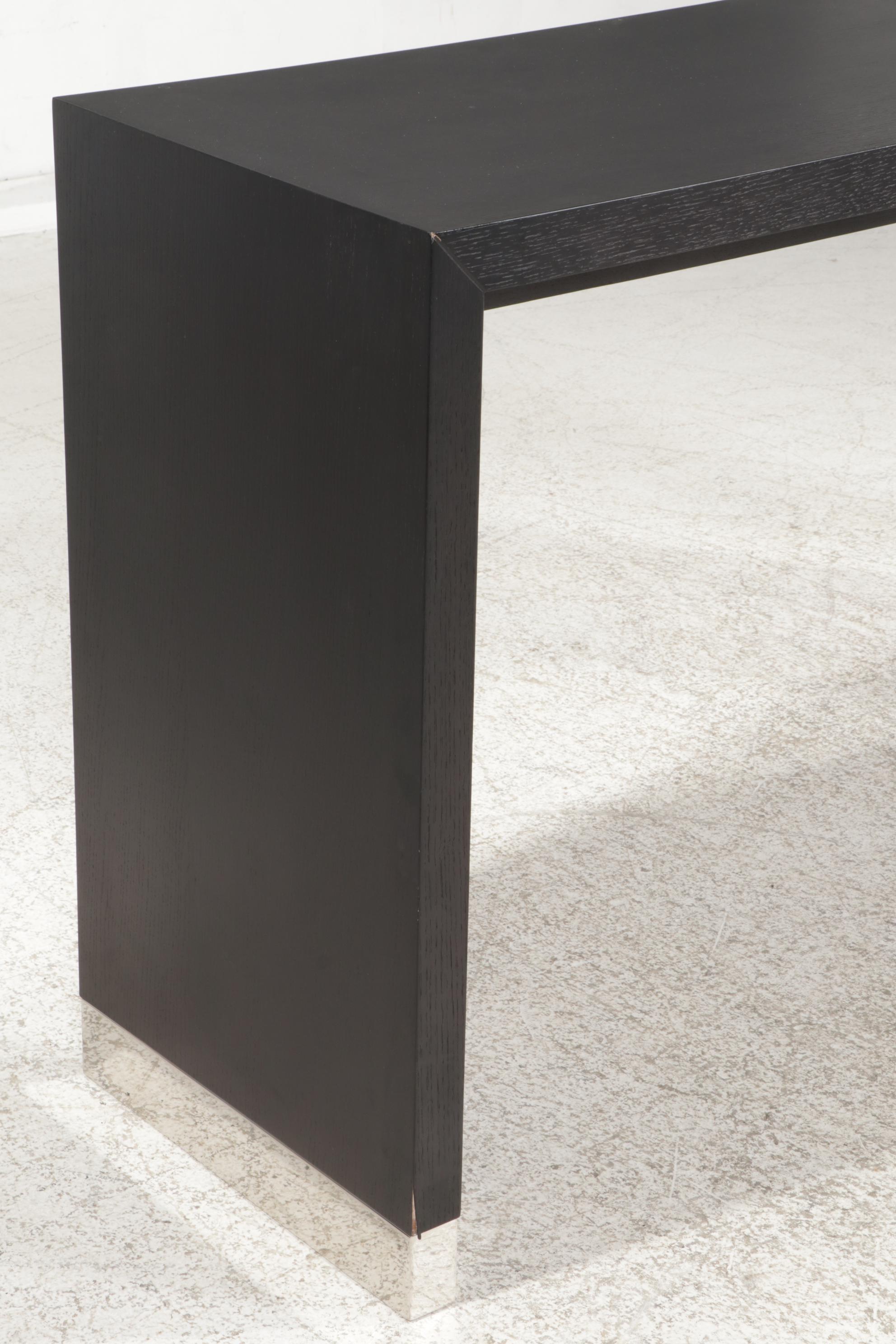 Contemporary Ebonzied Wood HighTop Bar Table EBTH