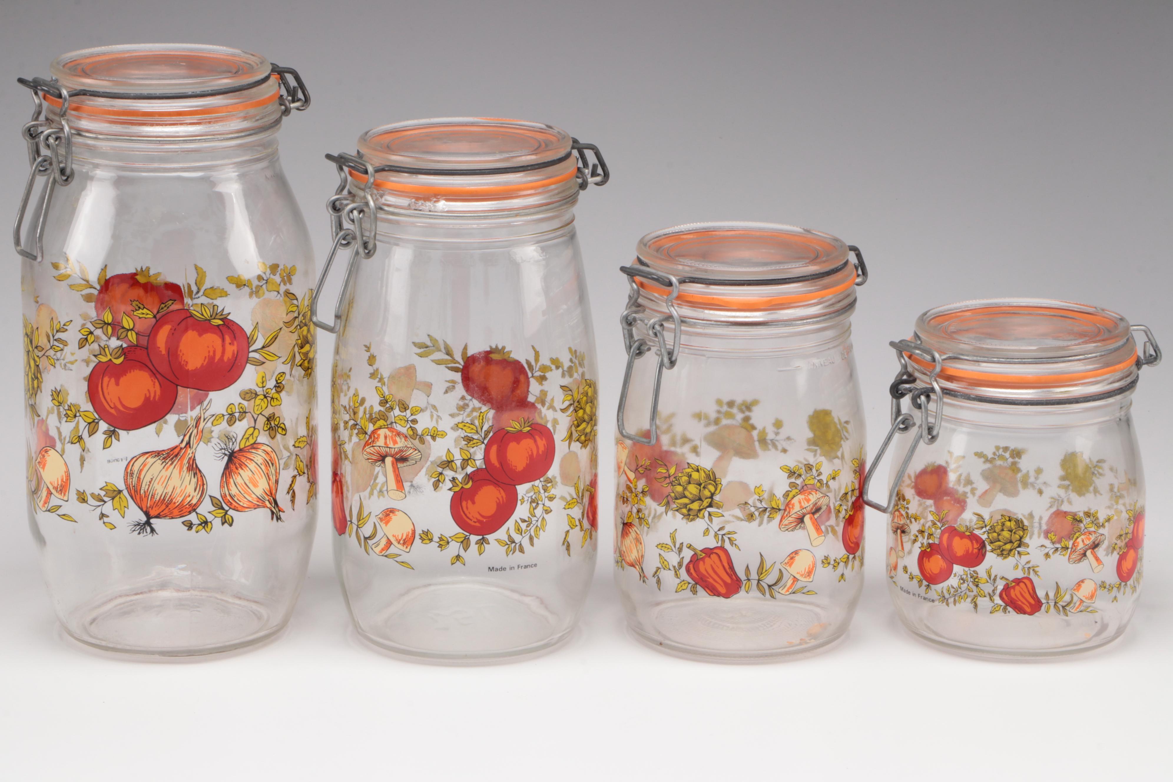 Arc French Glass "Spice of Life Glass" Jars EBTH