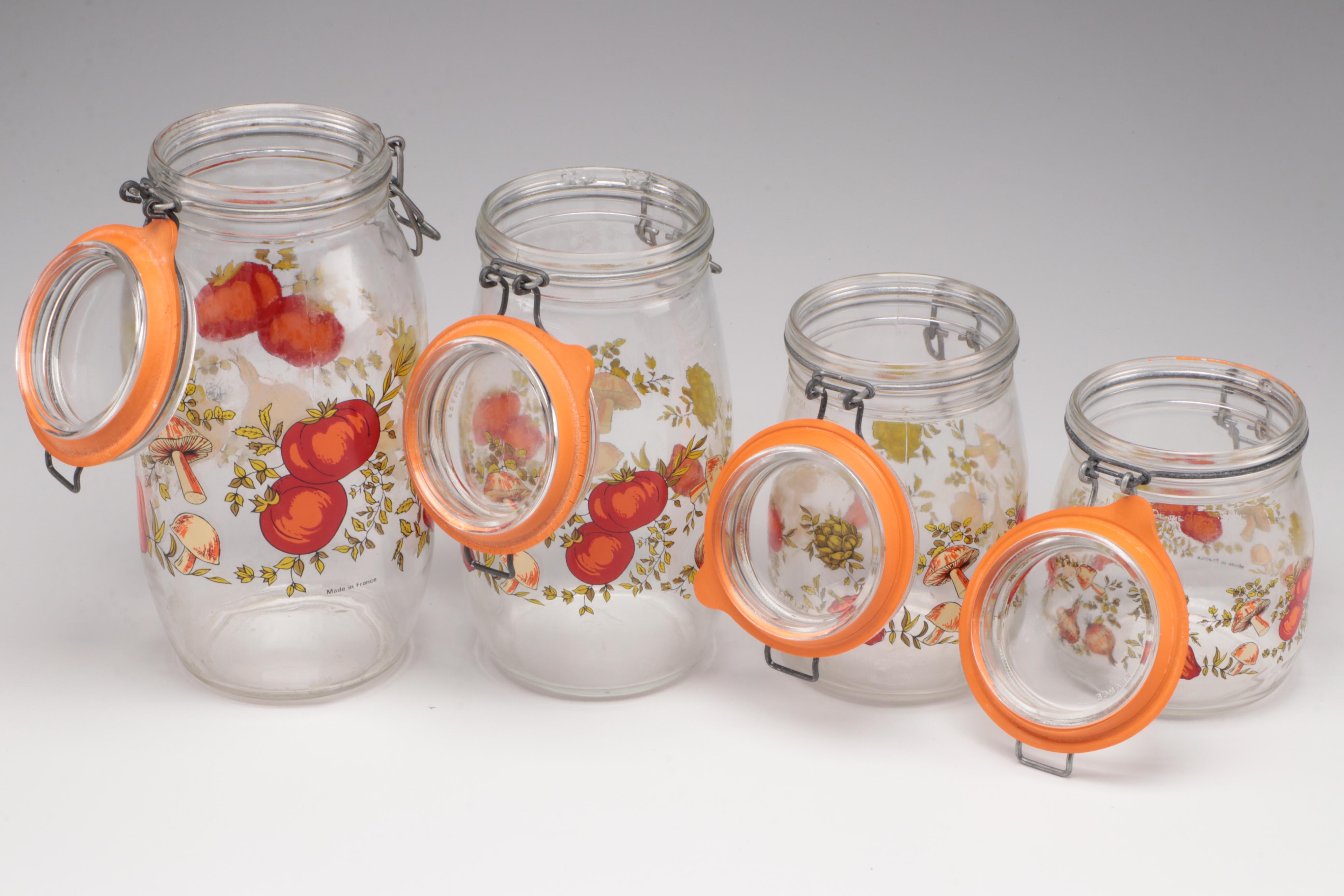 Arc French Glass "Spice of Life Glass" Jars EBTH
