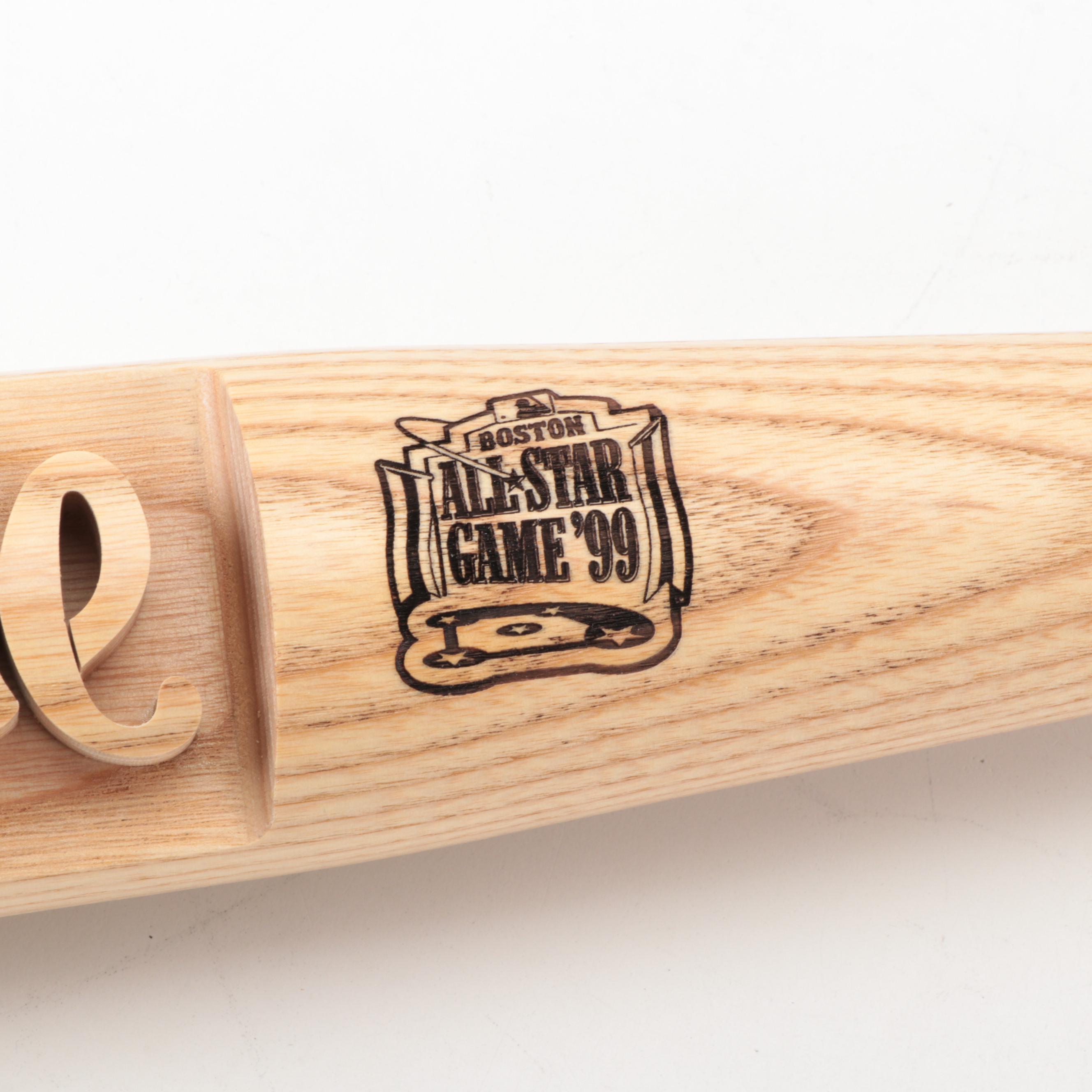 1999 MLB AllStar Game at Boston Carved Baseball Bat EBTH