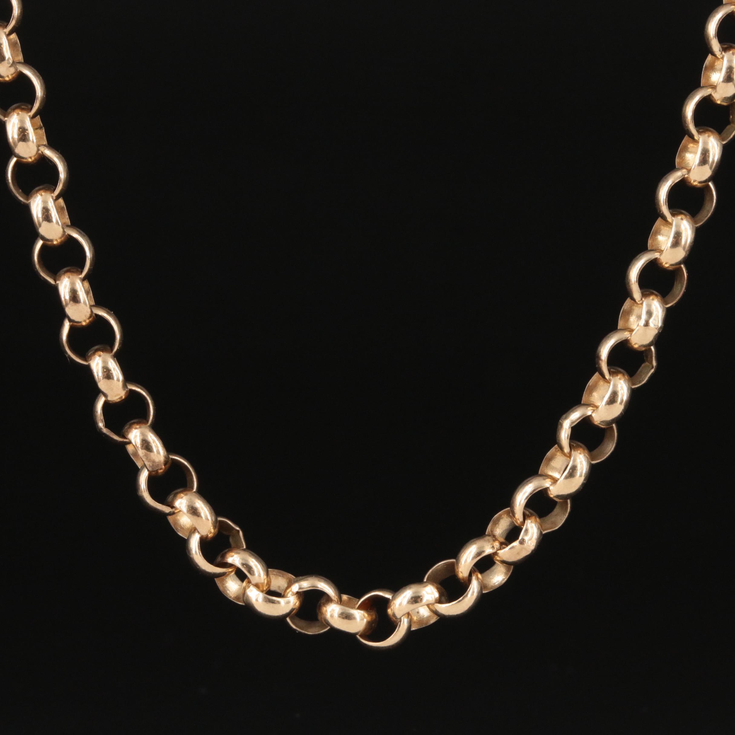 9K Rolo Chain Necklace EBTH