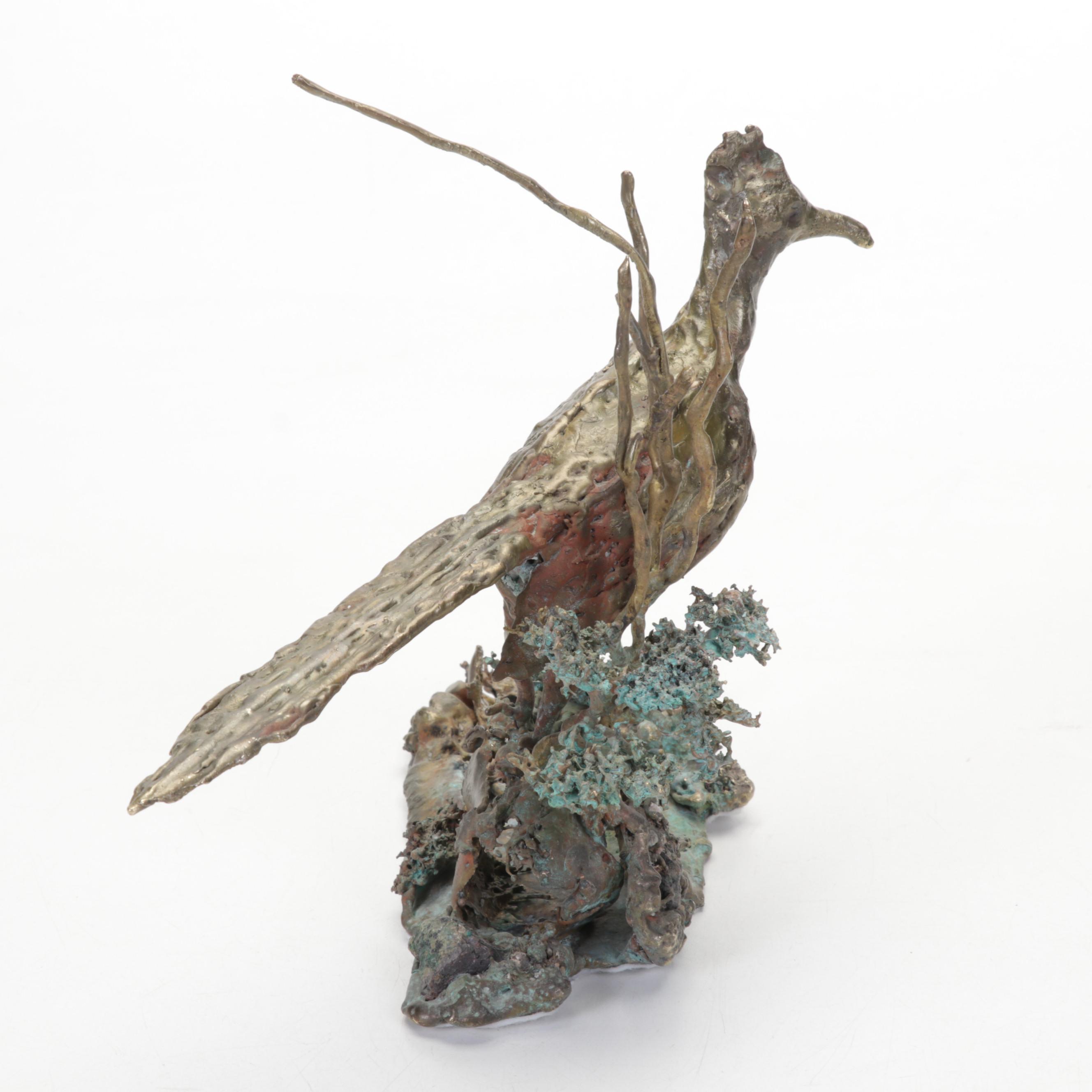 Bronze Roadrunner Sculpture, Circa 1970 EBTH