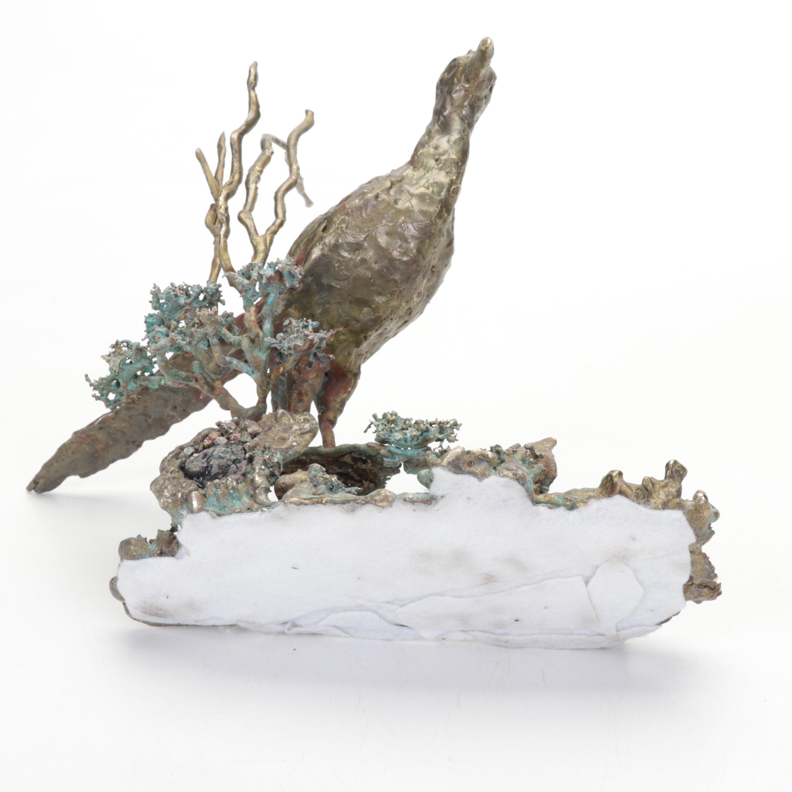 Bronze Roadrunner Sculpture, Circa 1970 EBTH