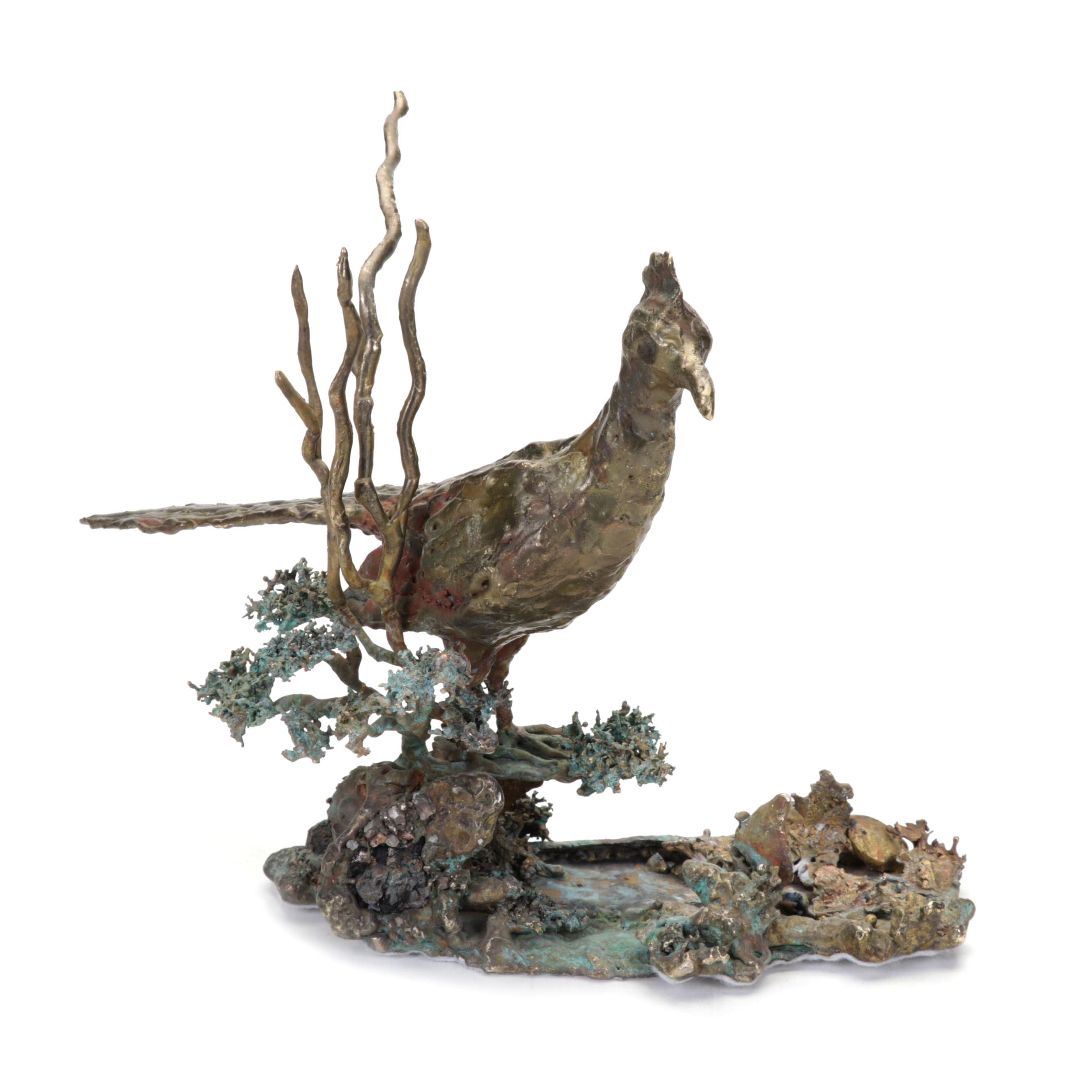 Bronze Roadrunner Sculpture, Circa 1970 EBTH