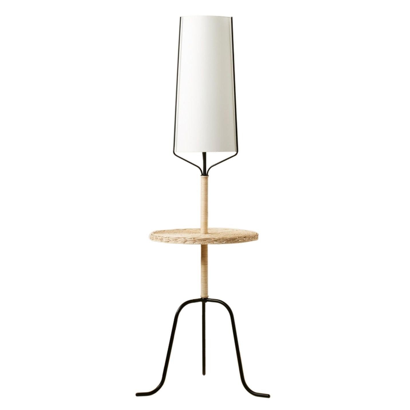 Opalhouse with Jungalow Black with Natural Finish Floor Lamp Table EBTH