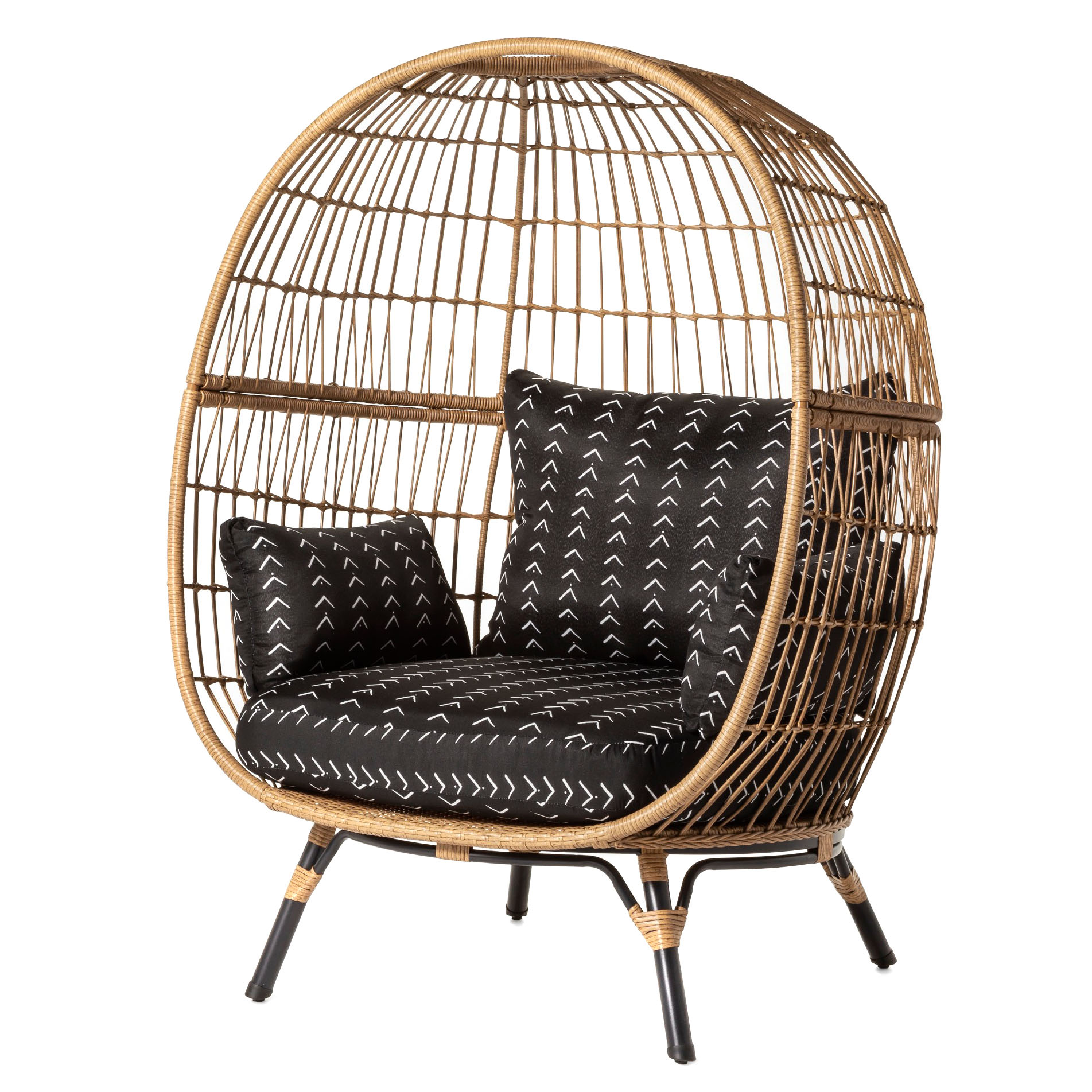 Opalhouse Southport Egg Chair in Elema Stripe Black Jacquard EBTH