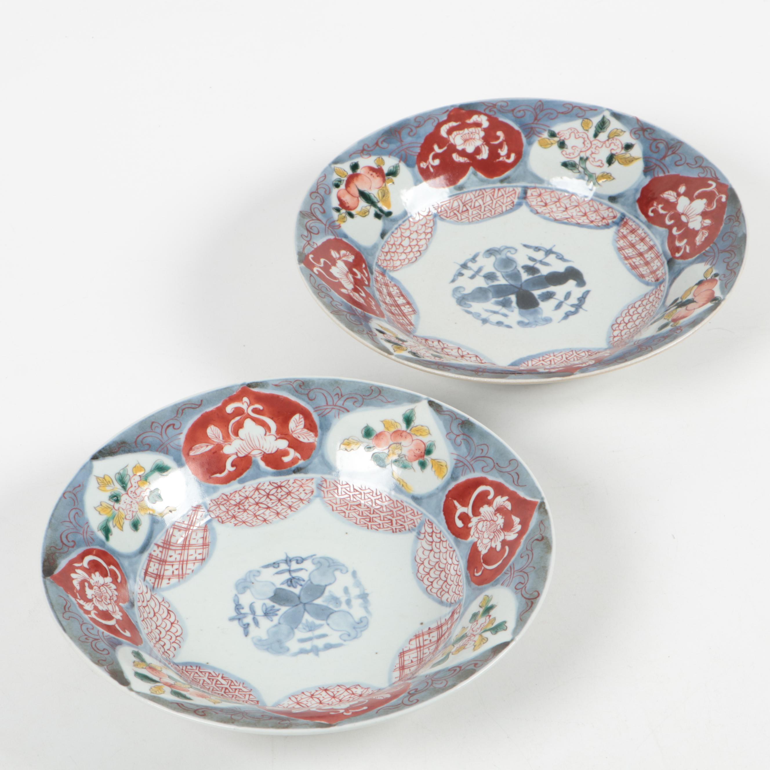 Pair of Japanese Imari Porcelain Bowls EBTH