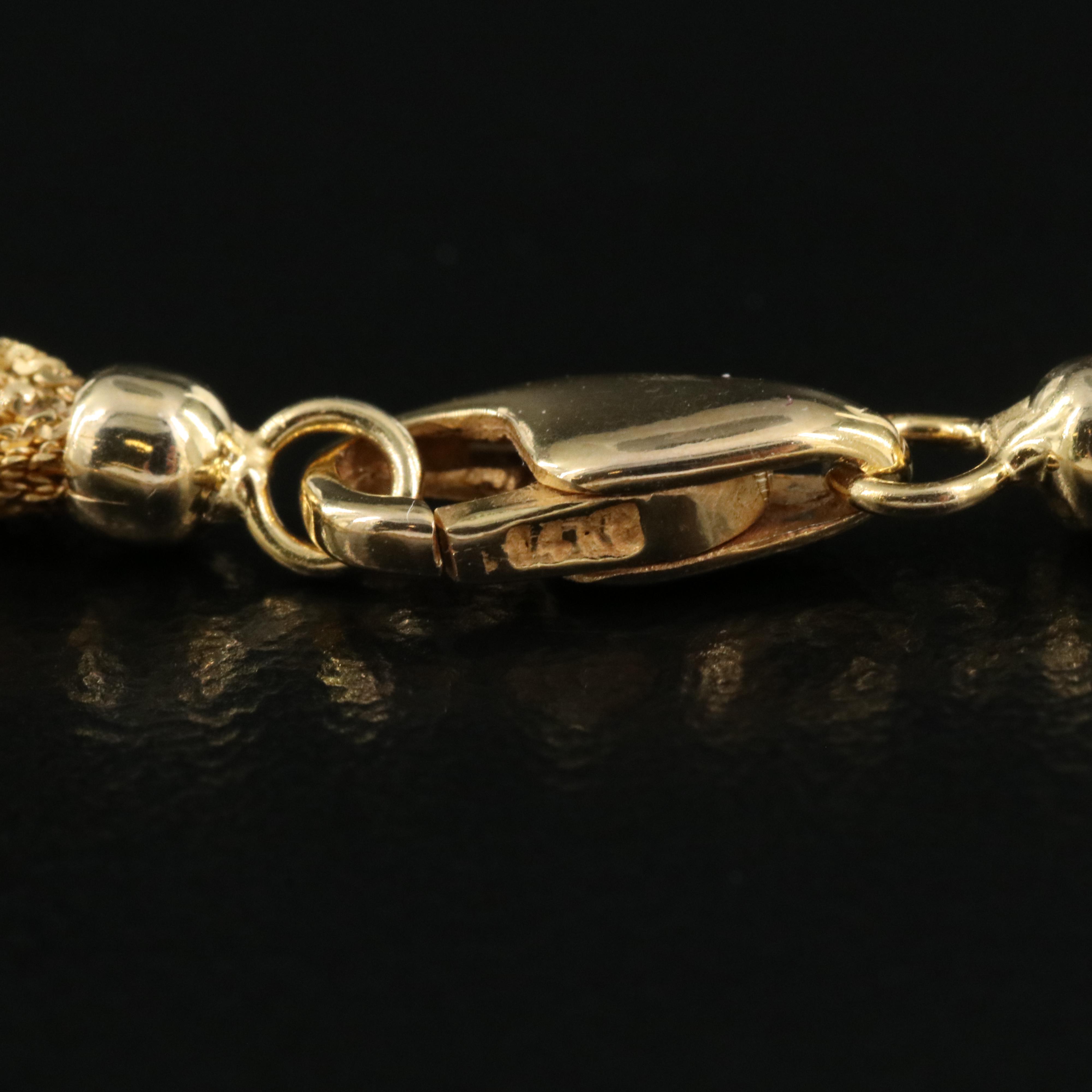 14K Serpentine MultiStrand Station Necklace EBTH