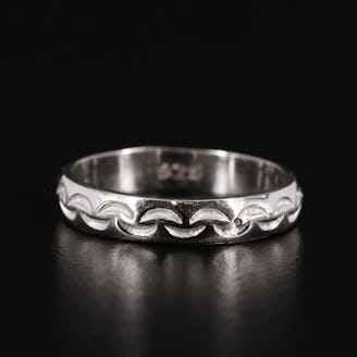 Sterling Textured Band S w 
