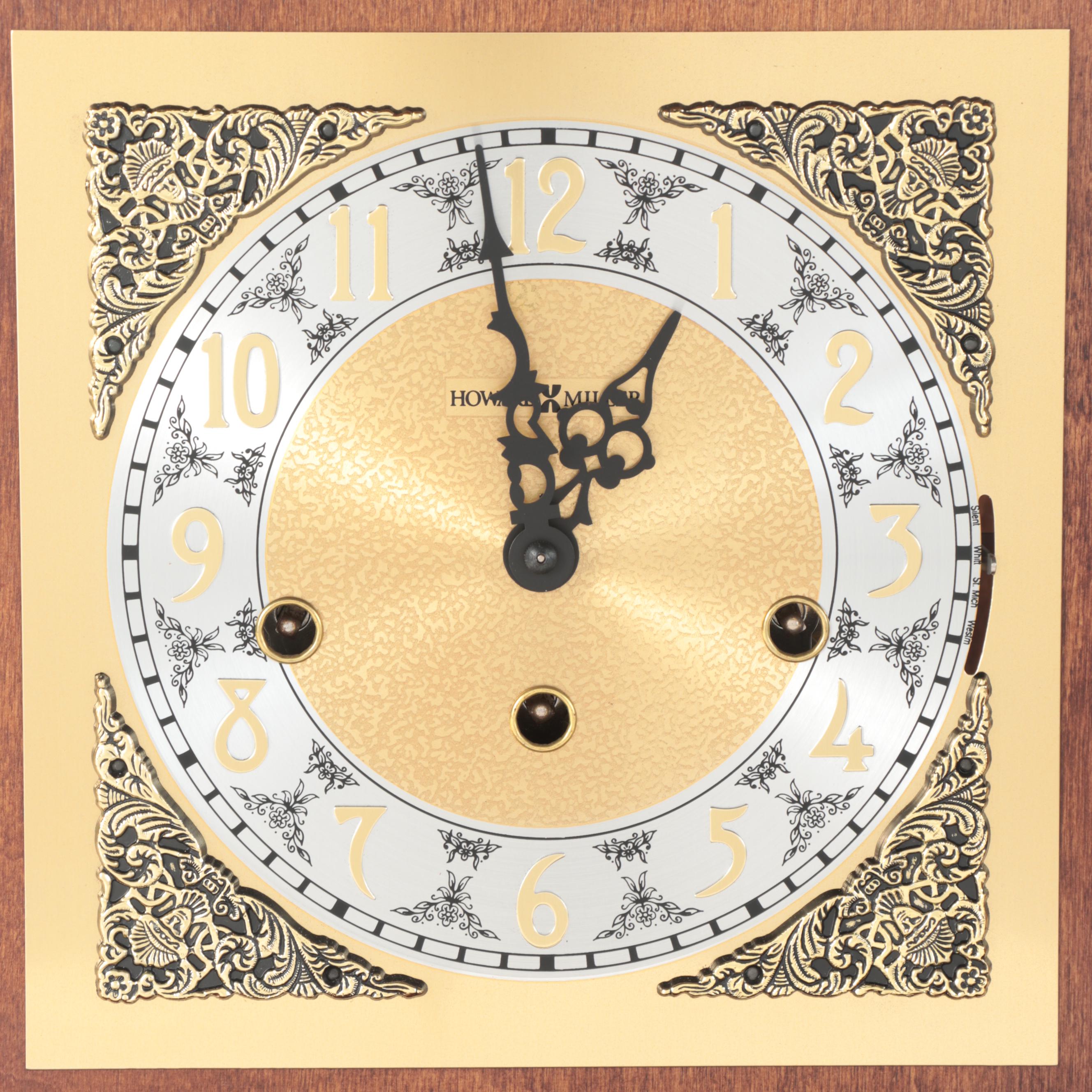 Howard Miller "Thomas Tompion" Cherry Finished Wooden Mantel Clock EBTH