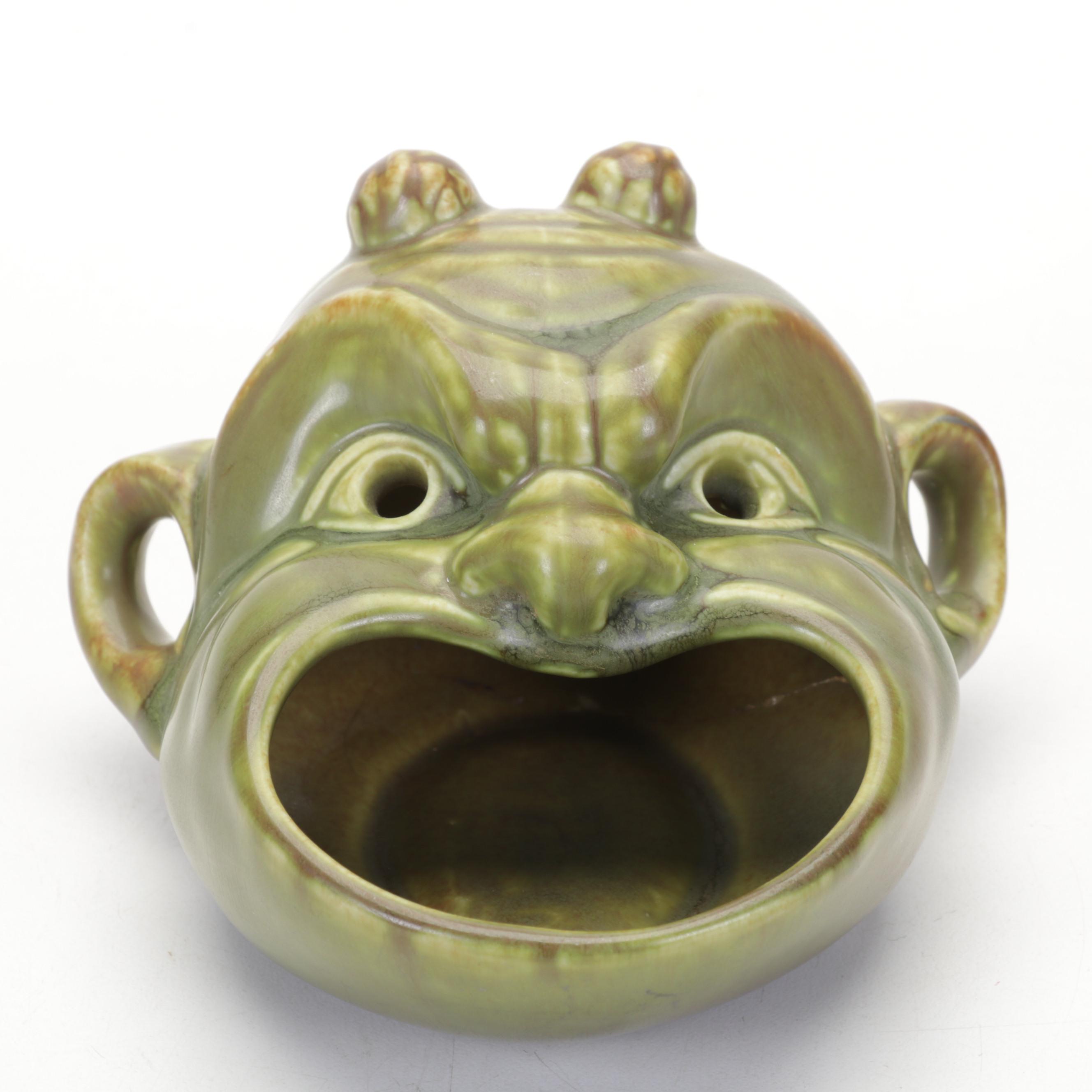 Rookwood Pottery "Devil Mask" Glazed Ceramic Ashtray, 1939 EBTH