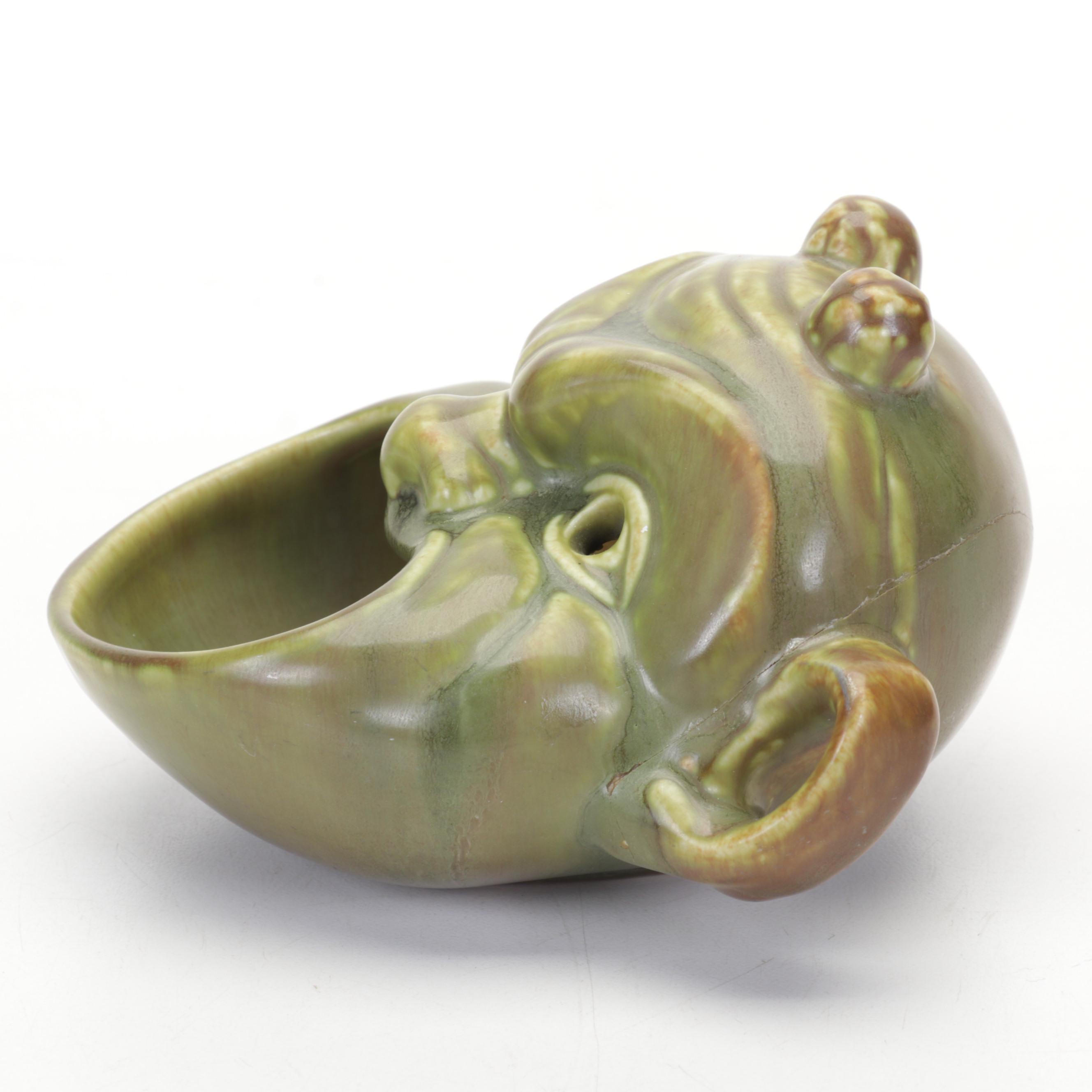 Rookwood Pottery "Devil Mask" Glazed Ceramic Ashtray, 1939 EBTH