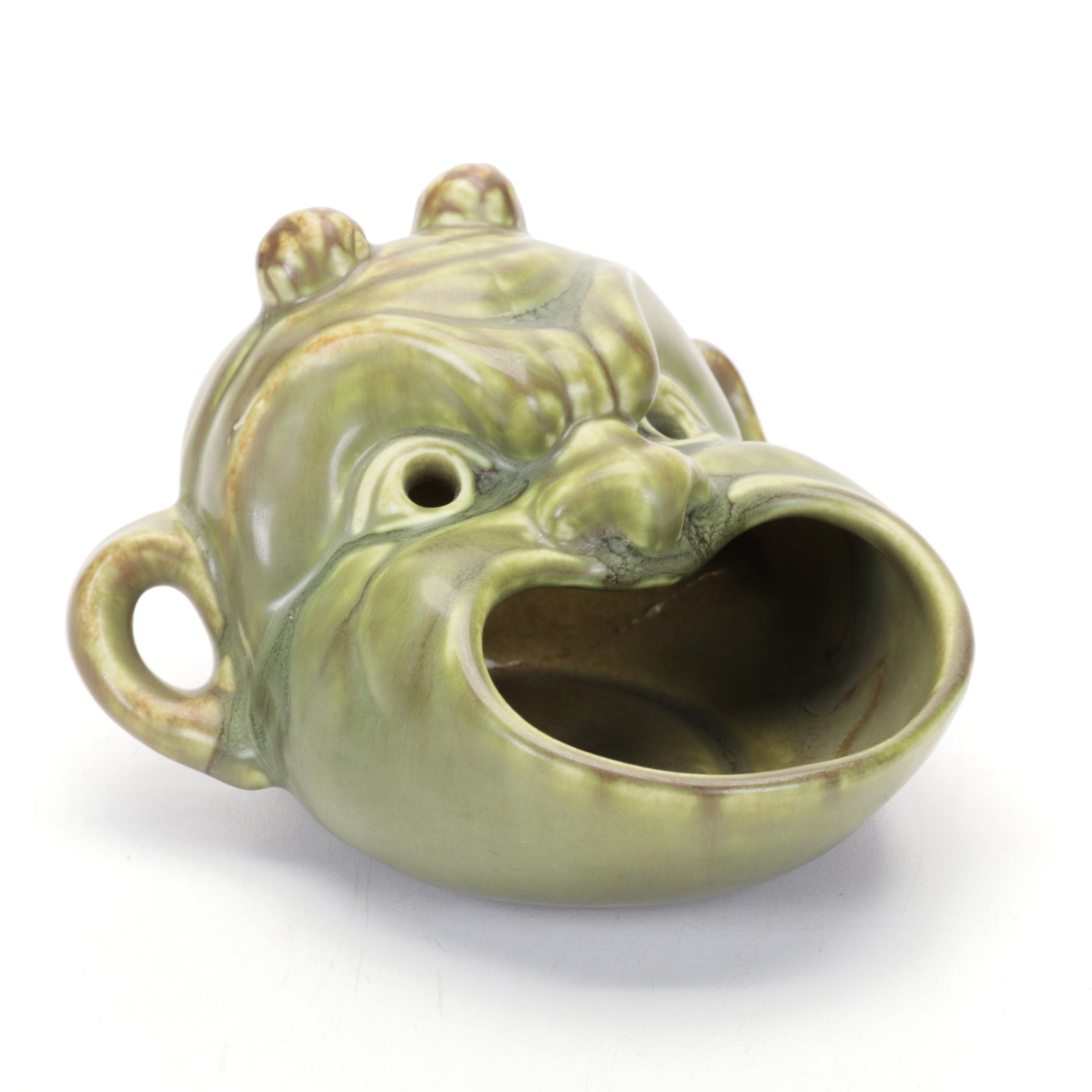 Rookwood Pottery "Devil Mask" Glazed Ceramic Ashtray, 1939 EBTH