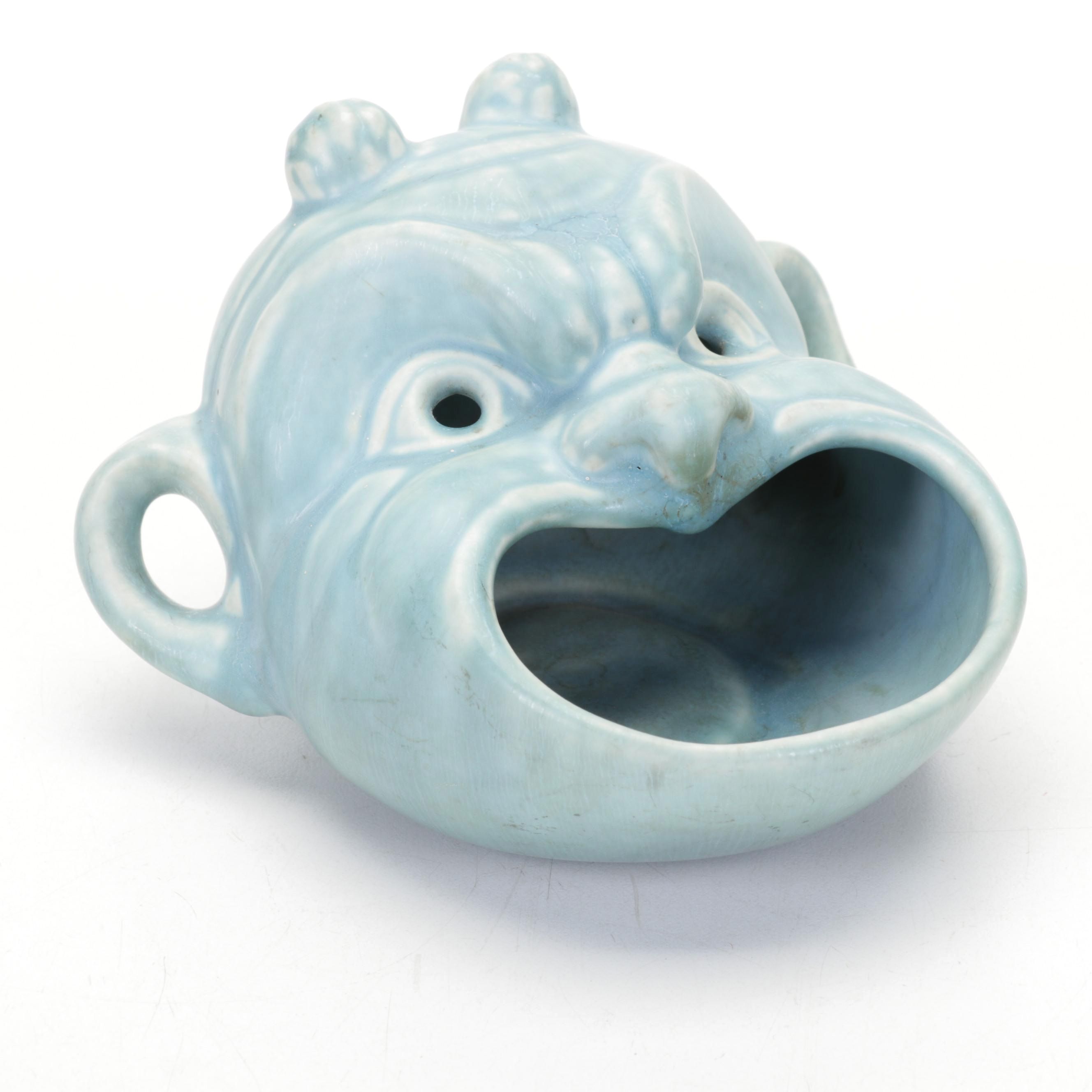 Rookwood Pottery "Devil Mask" Glazed Ceramic Ashtray, 1944 EBTH