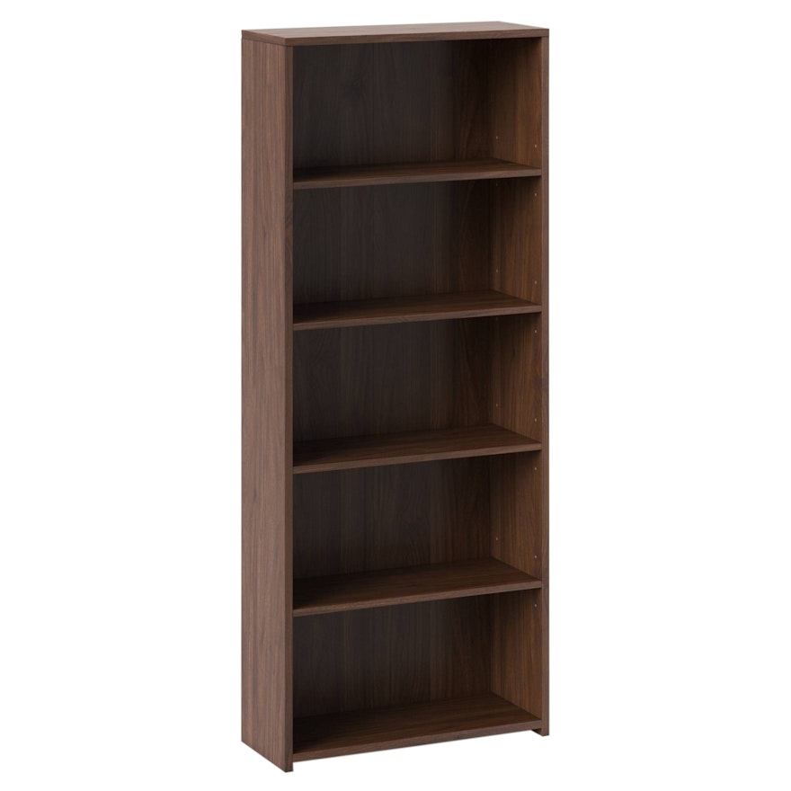 Project 62 Brannandale Five-Shelf Walnut Finish Bookcase