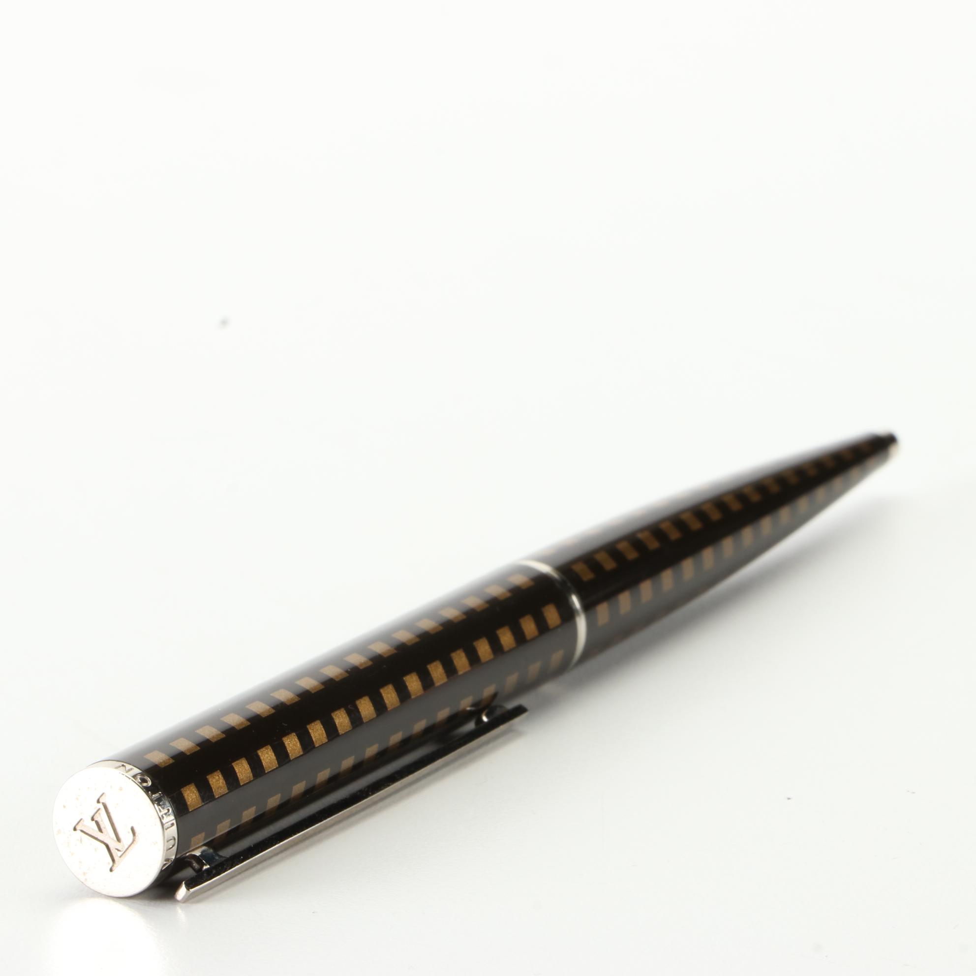 Louis Vuitton Jet Point Damier Ballpoint Pen with Box EBTH
