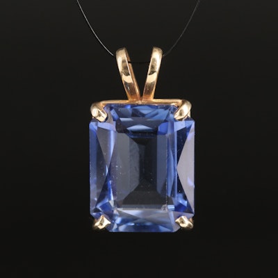 14K Sapphire Pendant