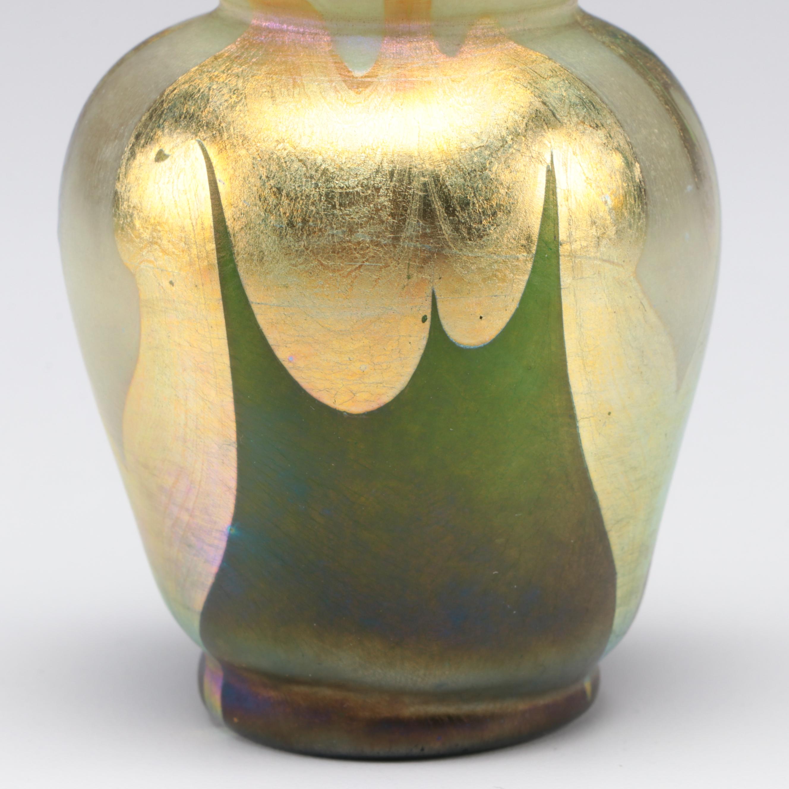 Louis Comfort Tiffany Favrile Art Glass Vase, Early 20th