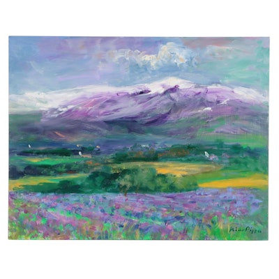 Nino Pippa Oil Painting "Provence - In Van Gogh Footsteps," 2017
